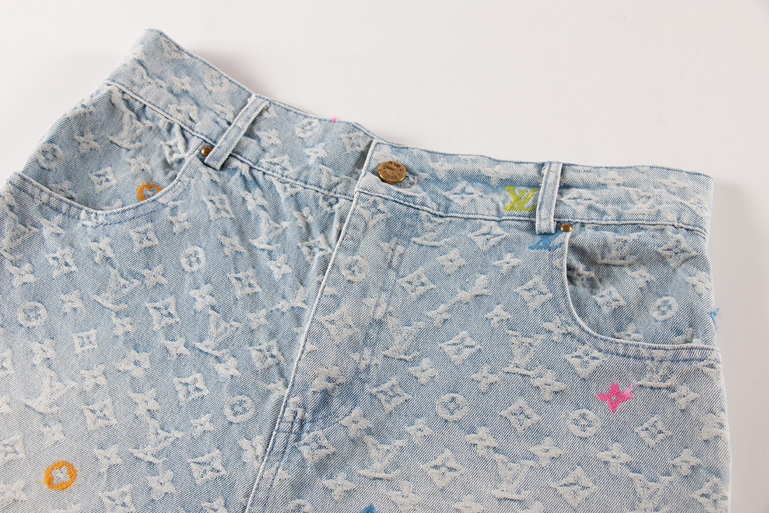 Tyler Collaboration Monogram Denim Shorts