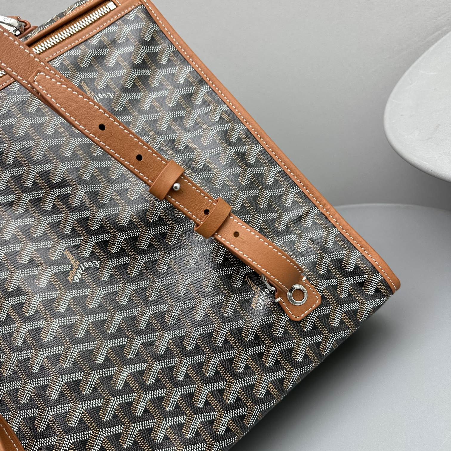 Brown And Orange Backpack