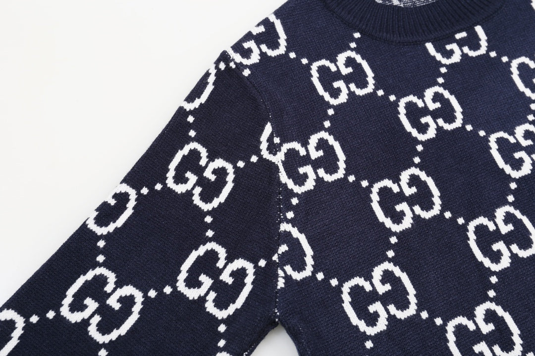 New Alphabet Jacquard Crew-Neck Sweater