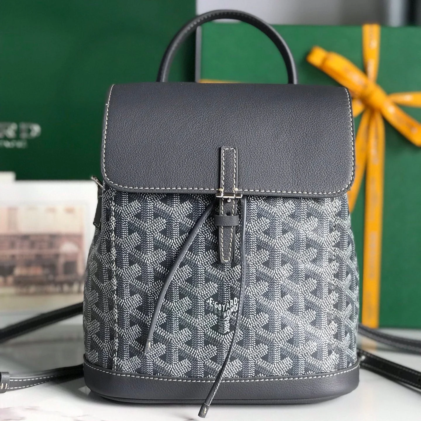 Grey Mini Backpack