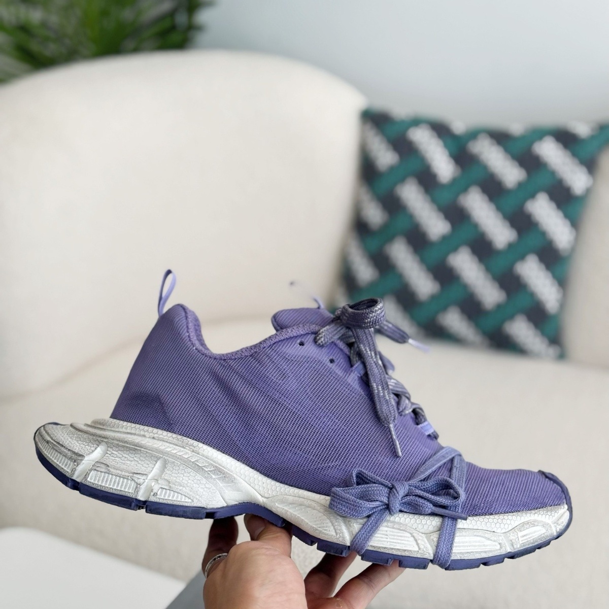 Balenciaga Net Sneaker In Light Purple