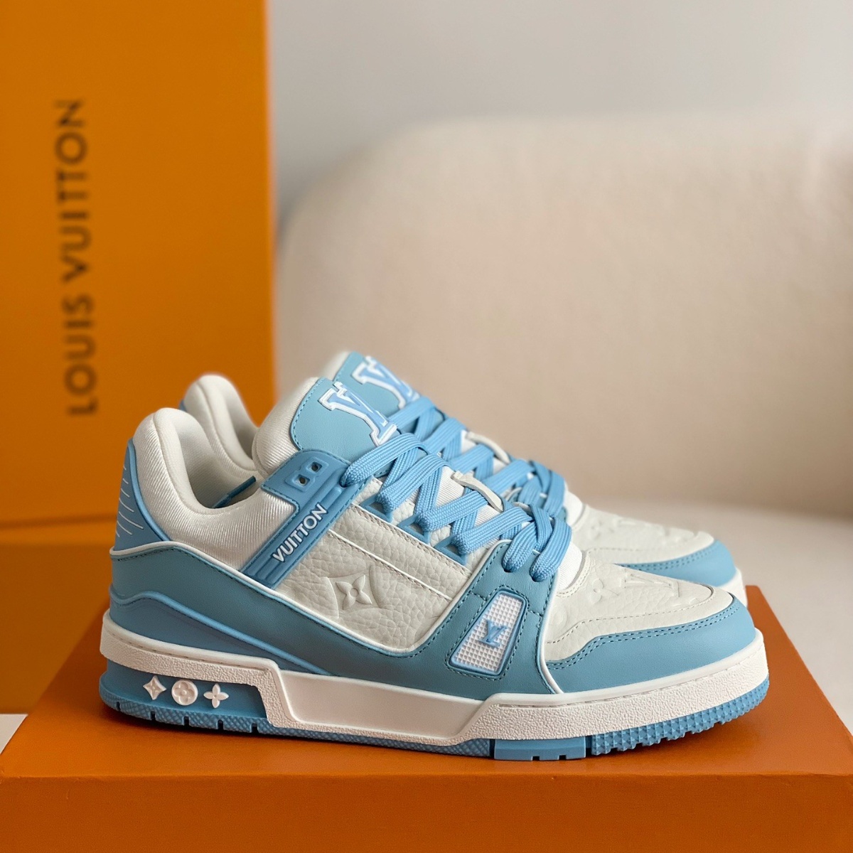 Monogram Blue Trainer