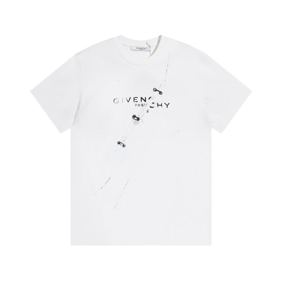 Visual dislocation letter T-shirt