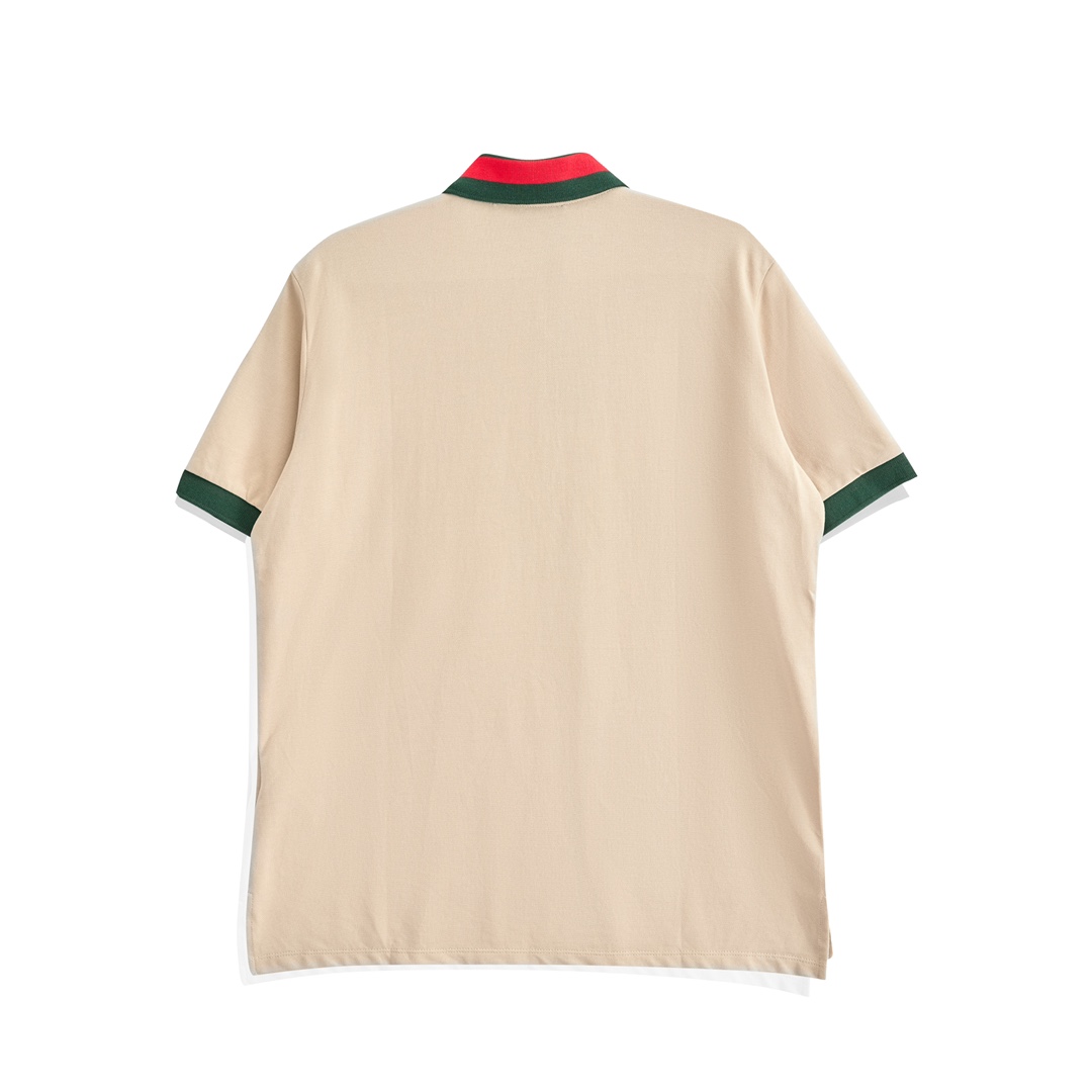 New cotton knitted polo shirt