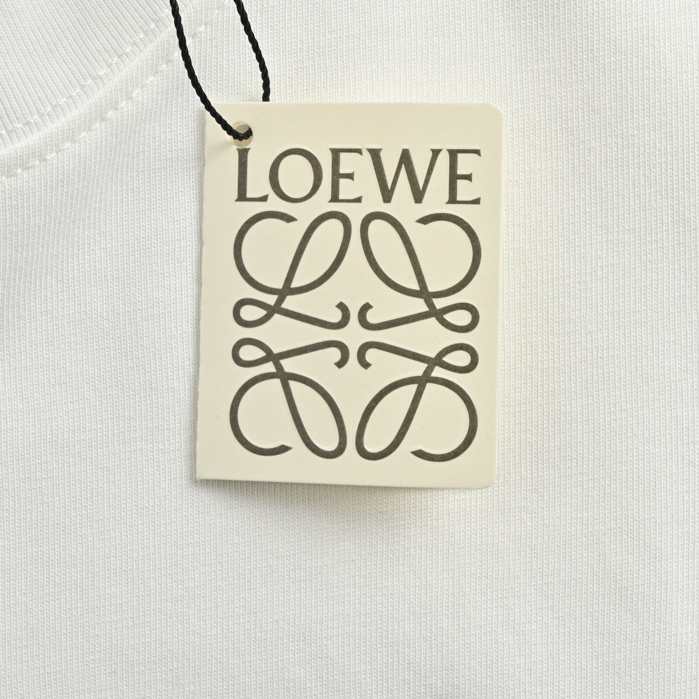 Flocked letter short-sleeved T-shirt