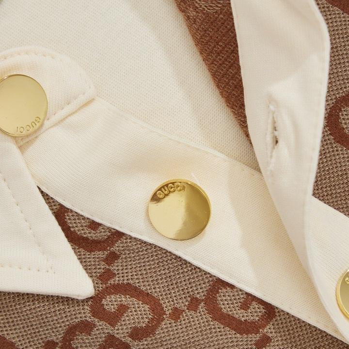 Silk Cotton Jacquard Polo Short Sleeve Shirt