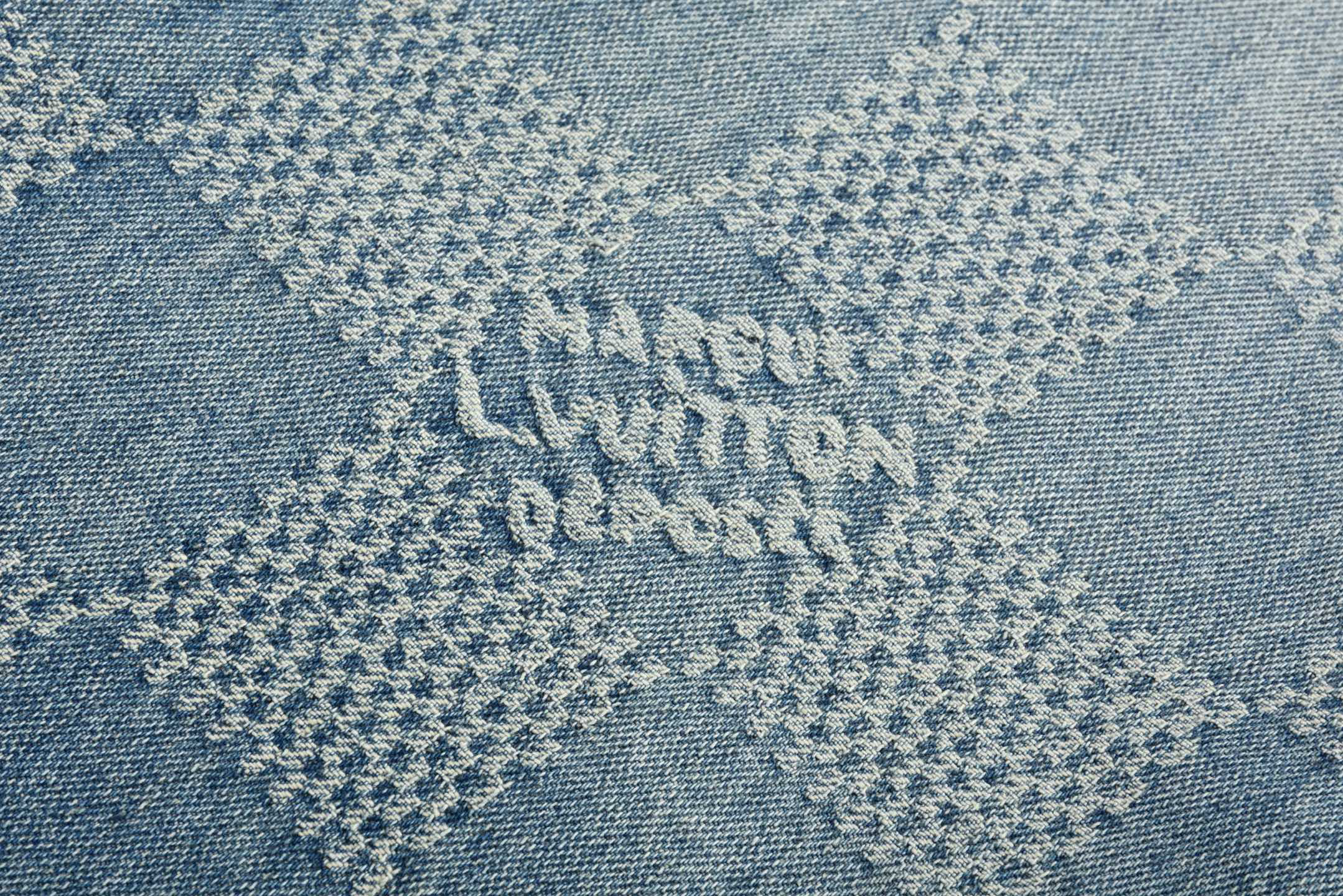 1V25ss checkerboard straight jeans