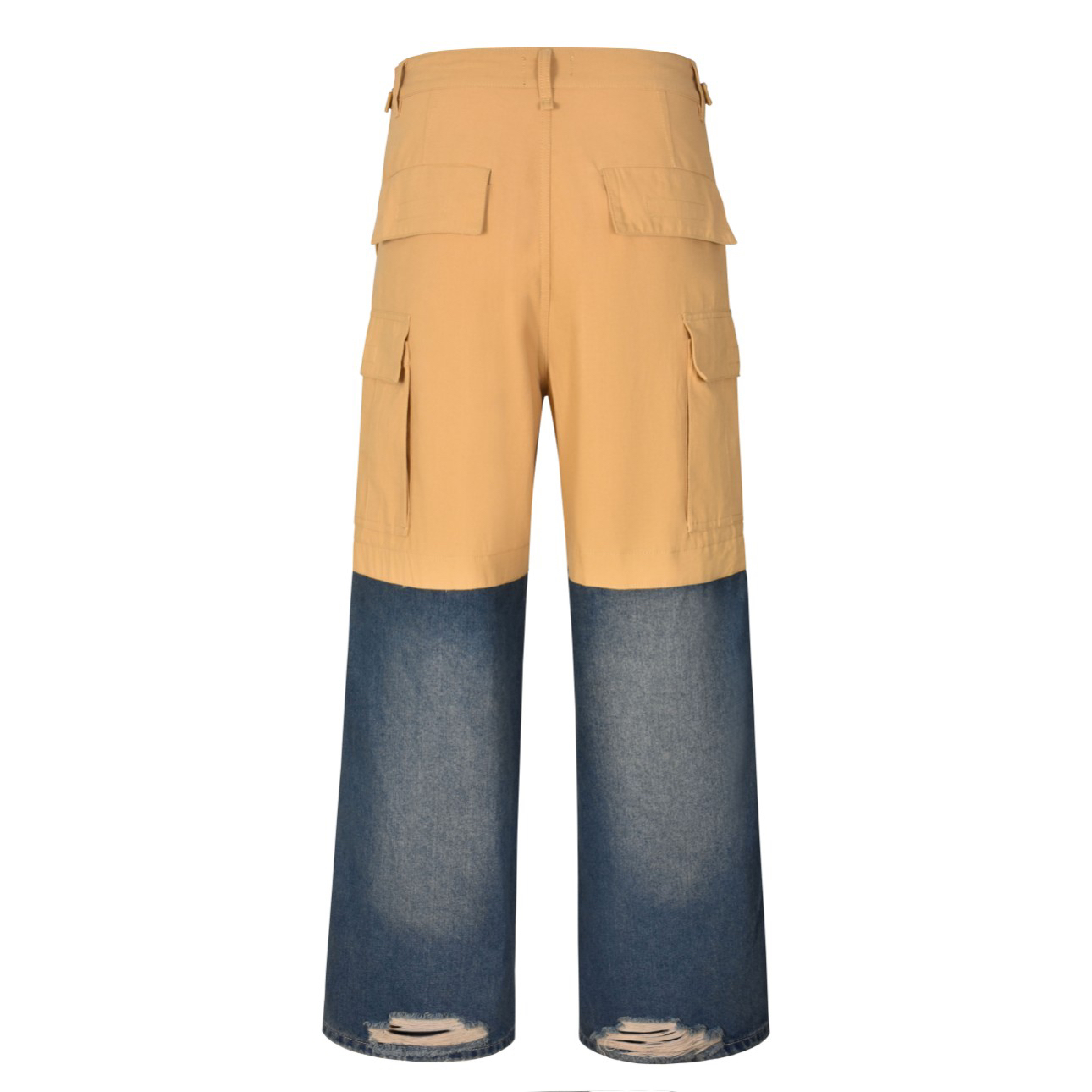 Multi-pocket panelled jeans