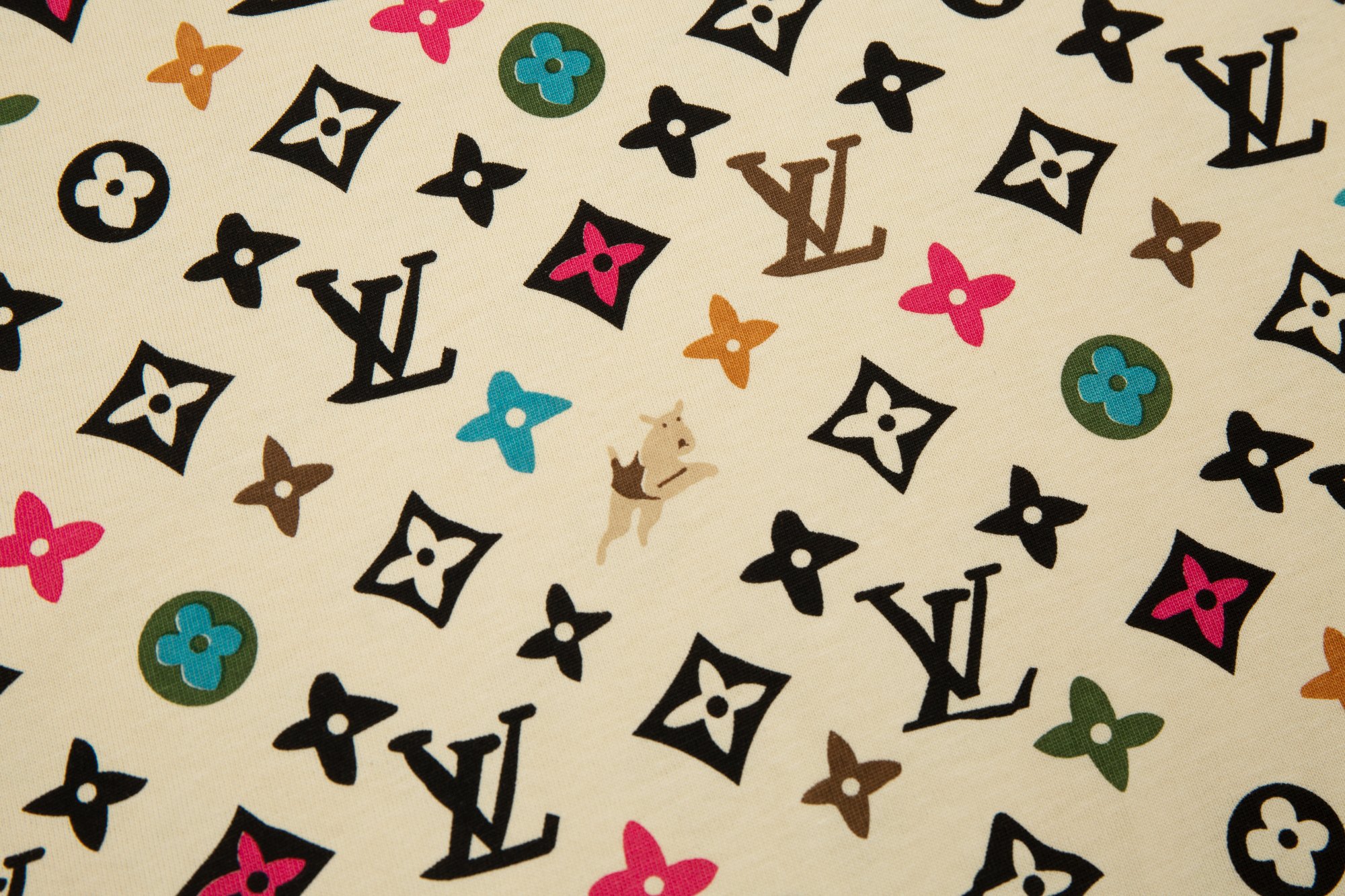 Men's short-sleeved shirt with puppy logo print