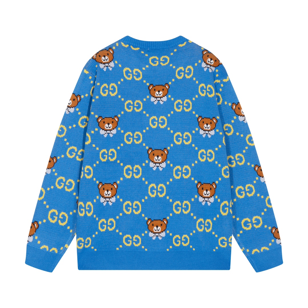 Bear Double G Jacquard Knit Sweater