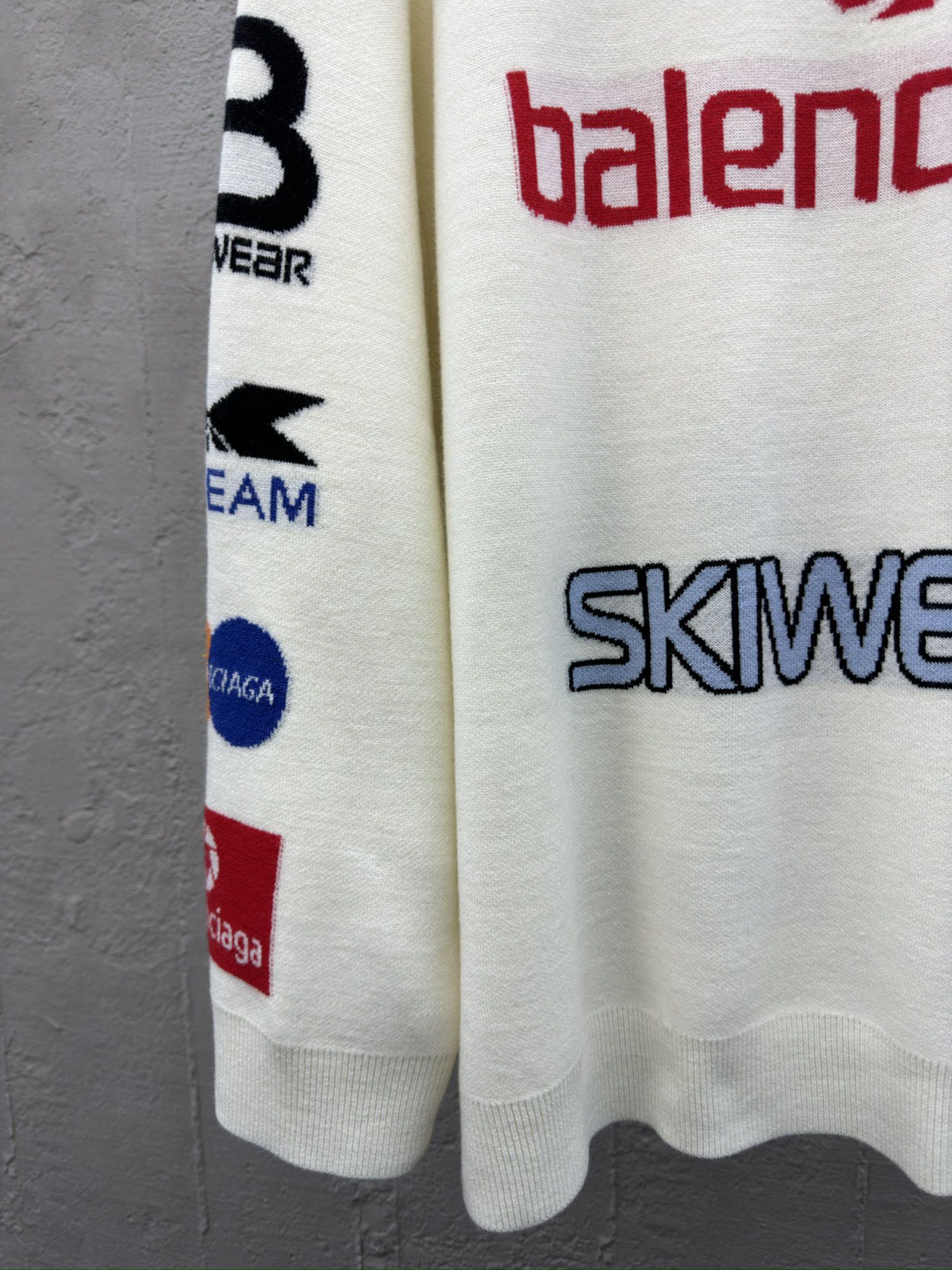 Racing Turtleneck Knit Sweater