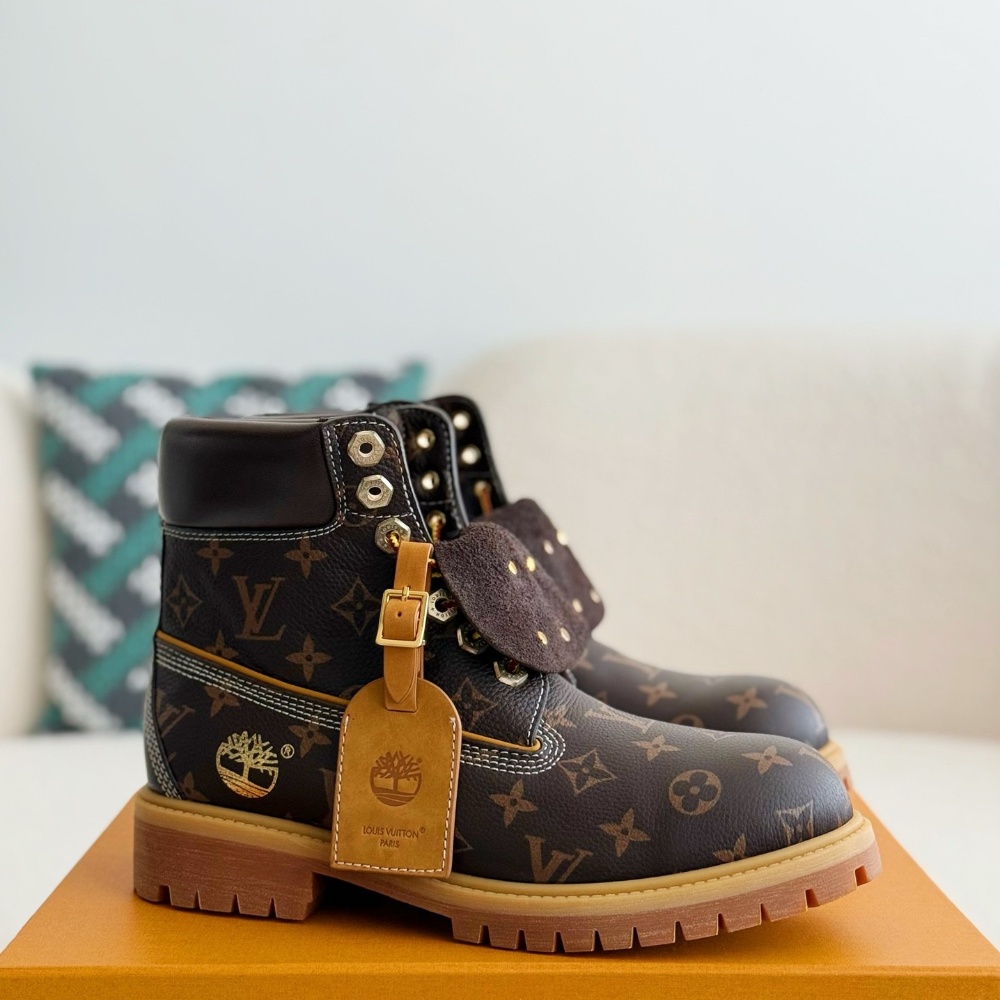「#2534」Wheat colored letter ankle boots