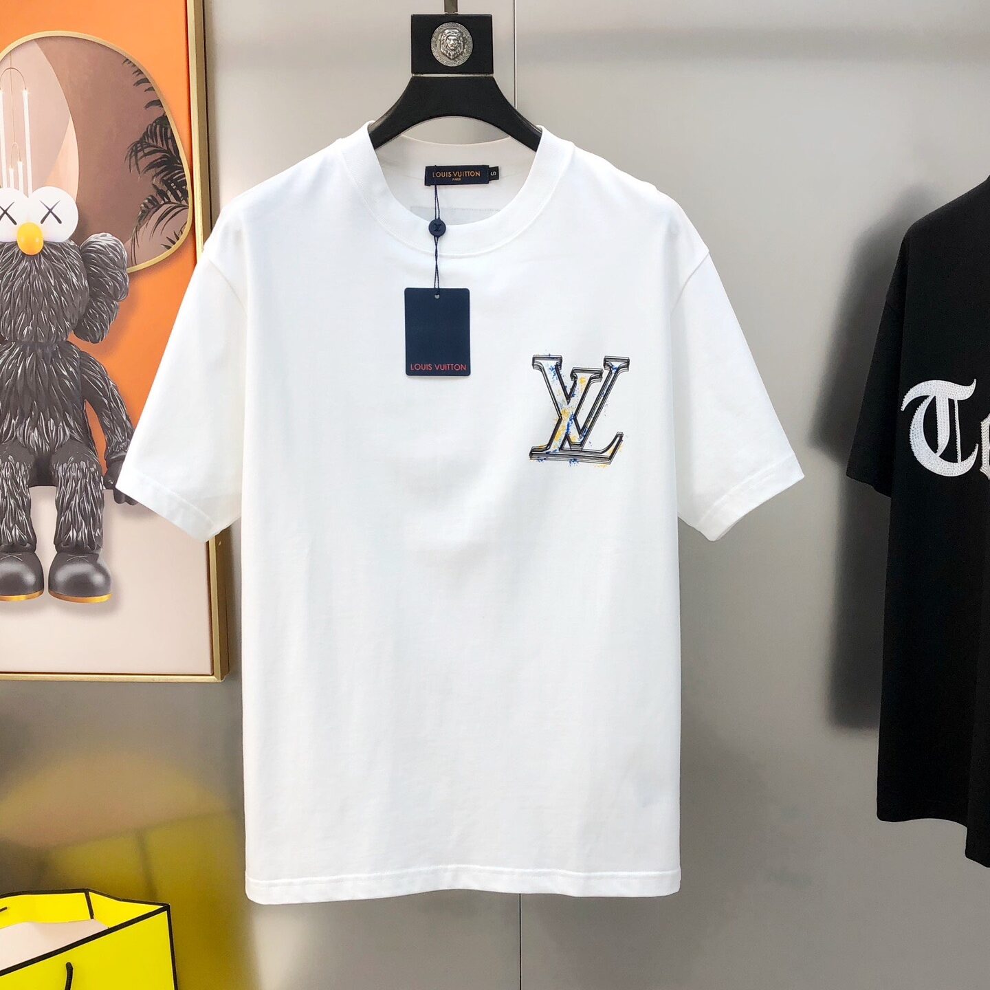 Rubber Printed Letter T-Shirt