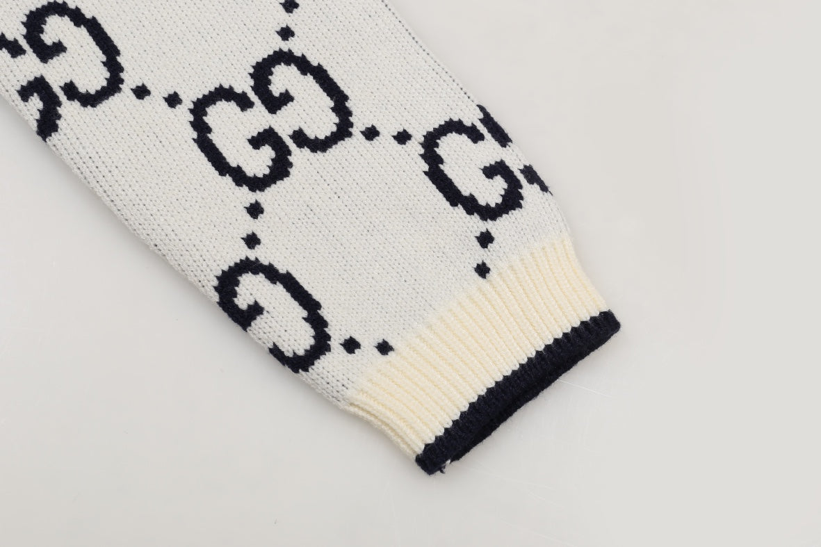 New Alphabet Jacquard Crew-Neck Sweater