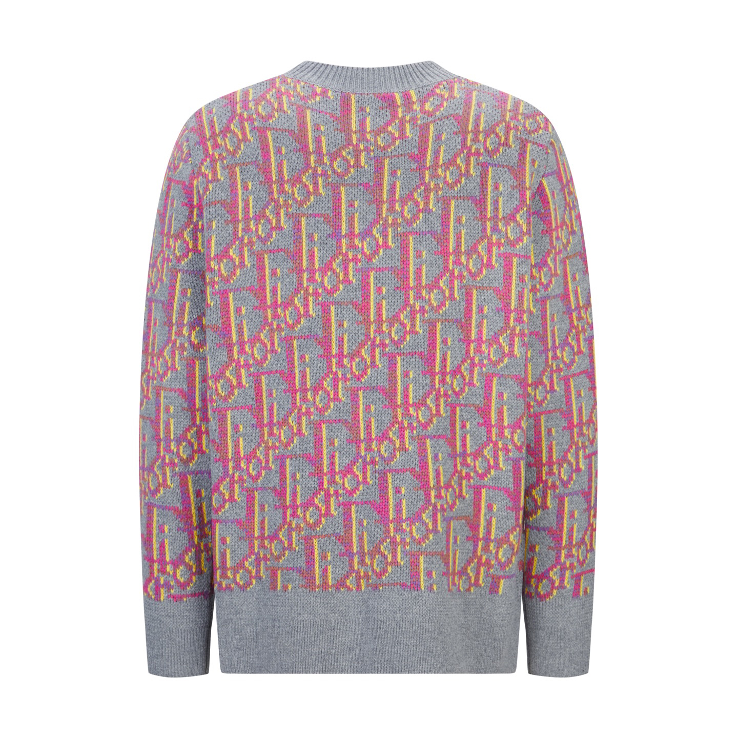 CD jacquard round neck sweater