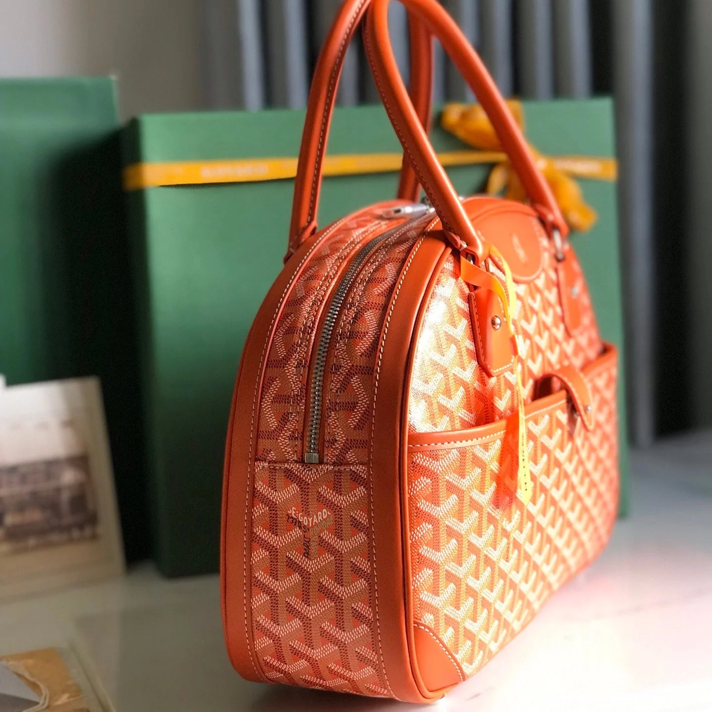 Orange Calfskin Handbag