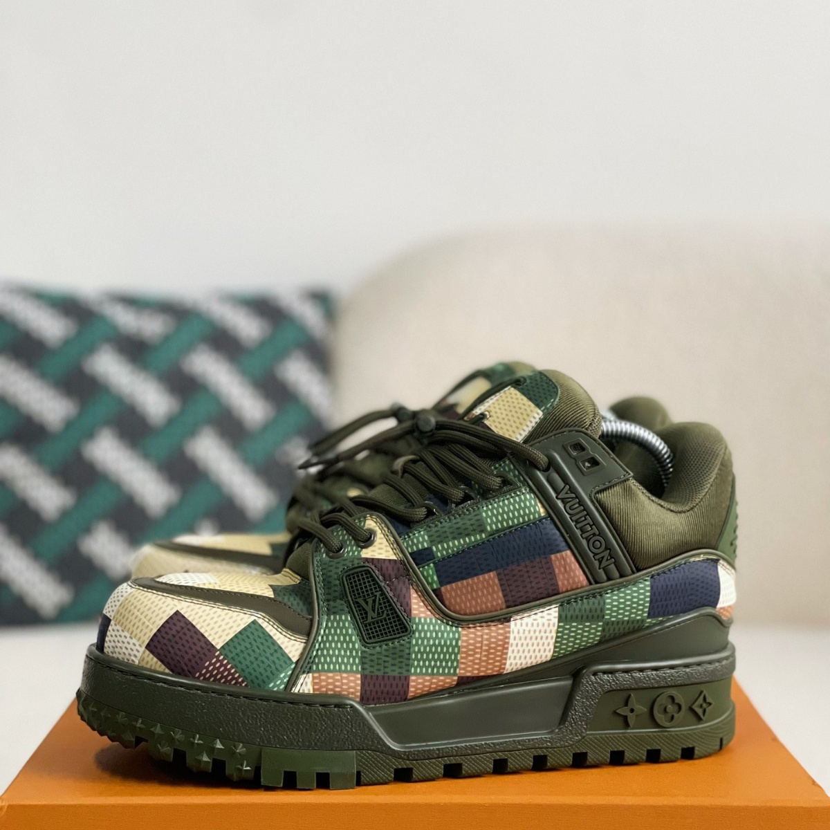 Ponta Mens Sports Sapatos Black Trainer Maxi