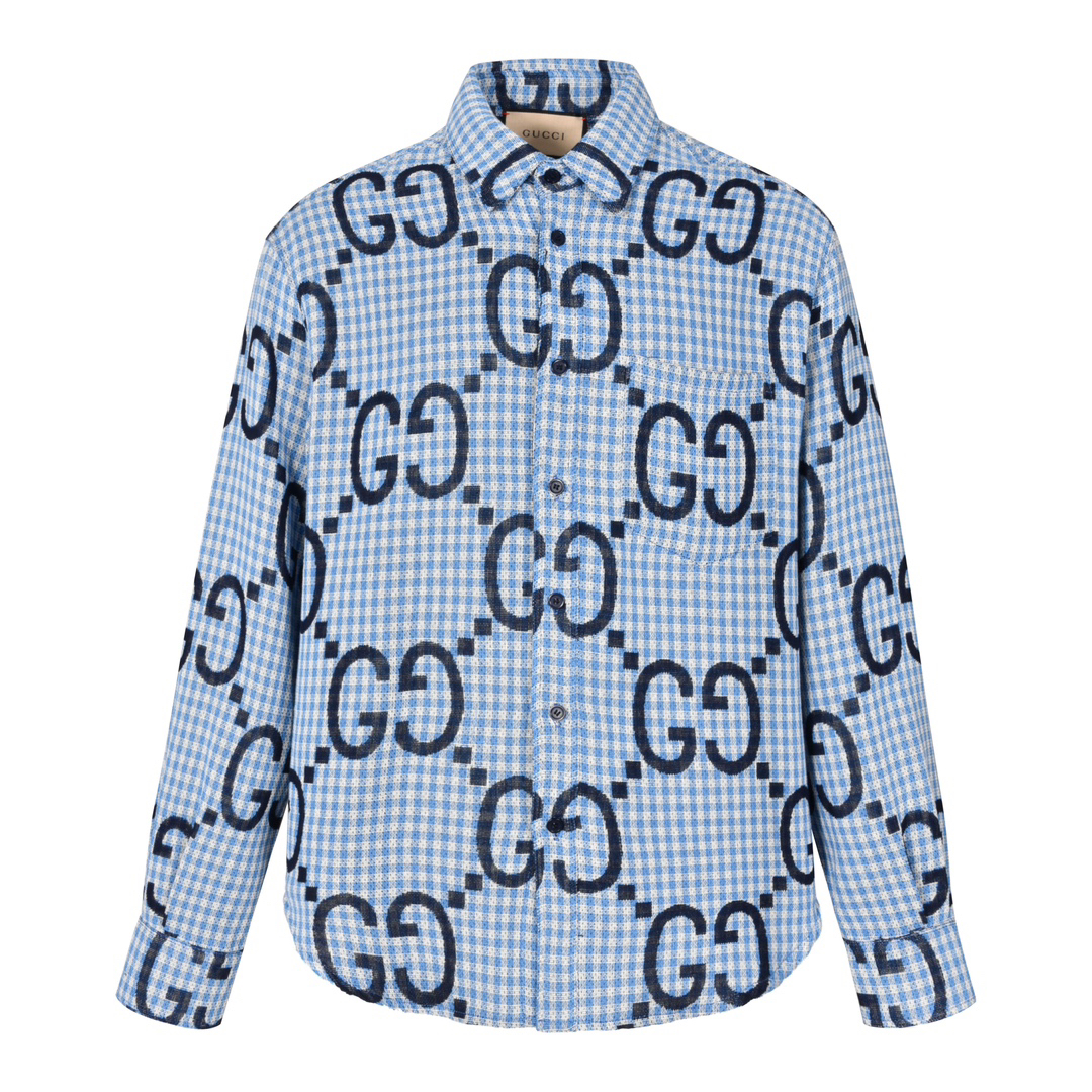 Red checkered print shirt