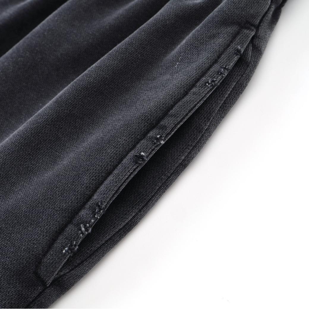 Flame Lettering Distressed Shorts