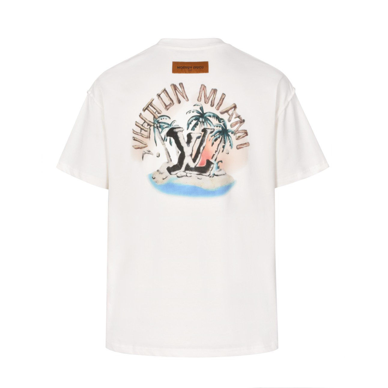 Floral oil painting short-sleeved T-shirt