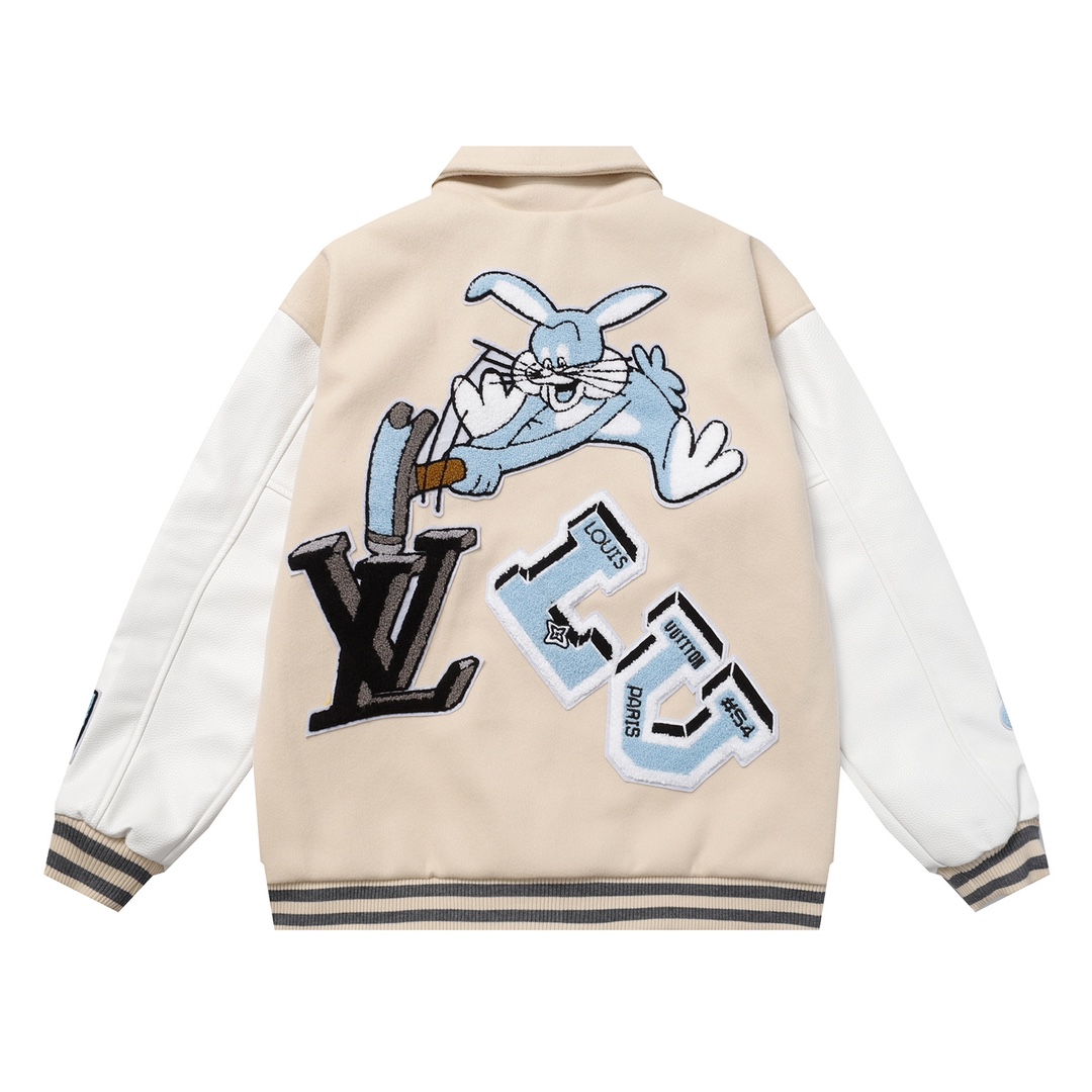 Bunny Cream Sport Bomber Jacket