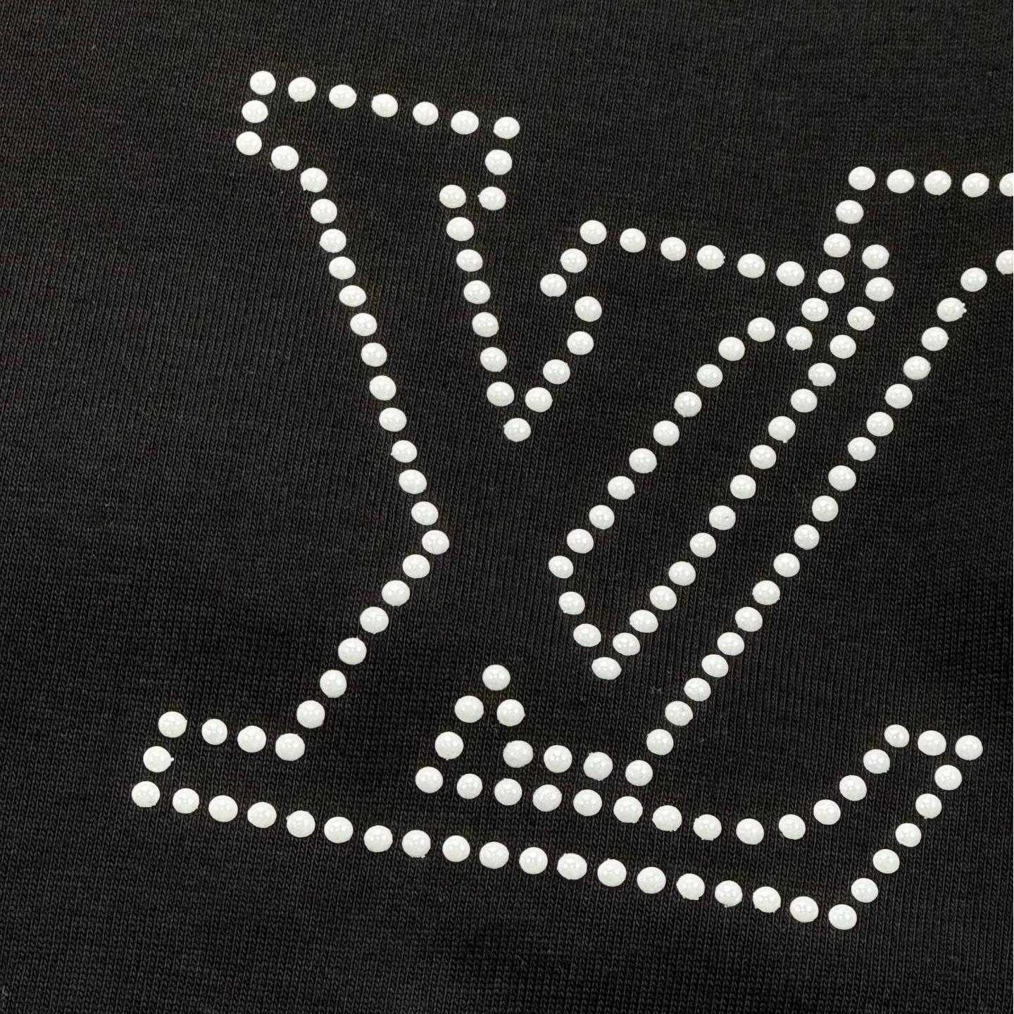 Embroidered diamond couple T-shirt