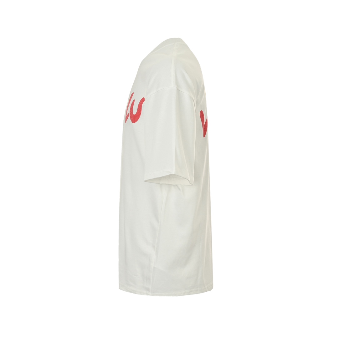 Rainbow logo 3D foam print short-sleeved T-shirt