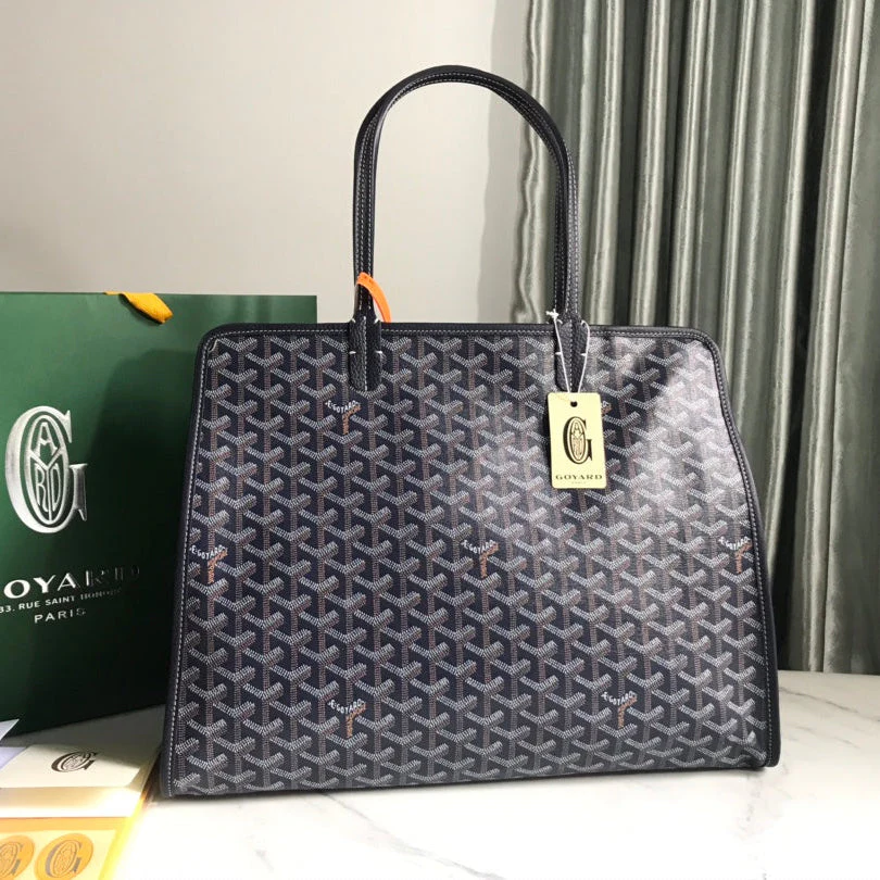 BAG 40 IN NAVY BLUE CANVAS AND BLACK LEATHER TRIM