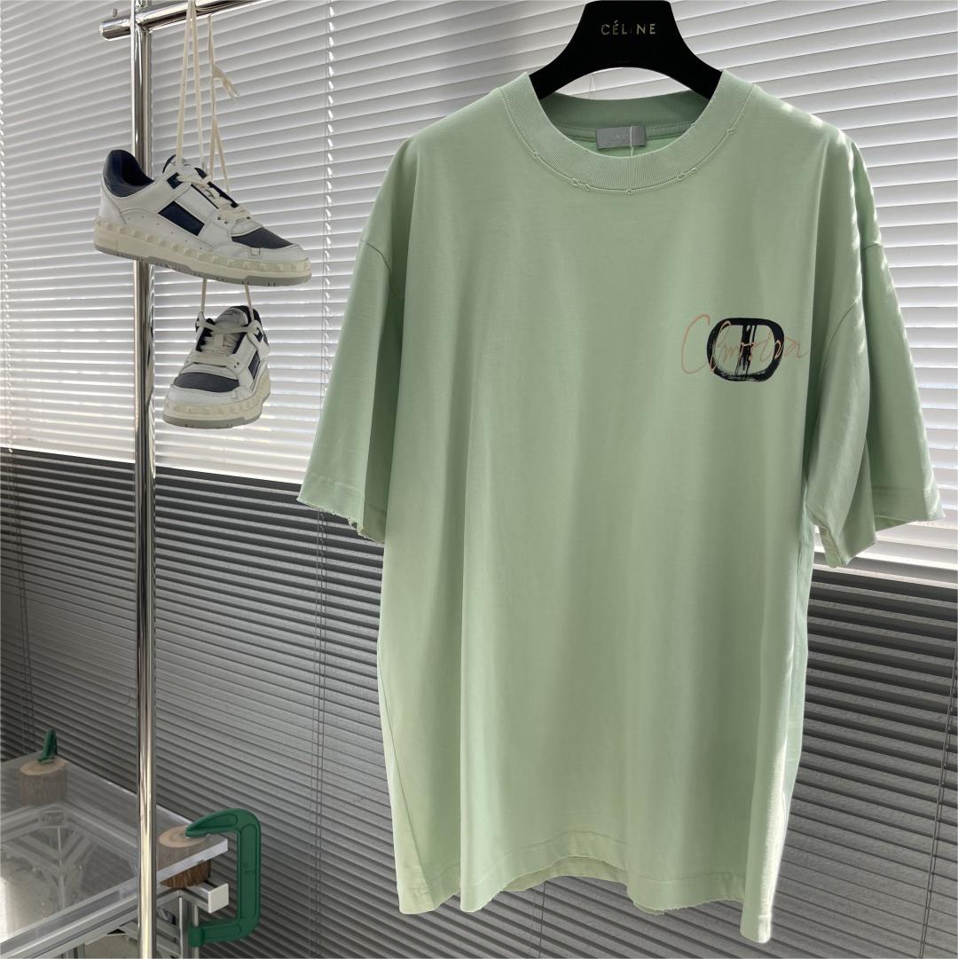 Dio 25s hand-painted signature logo round neck T-shirt