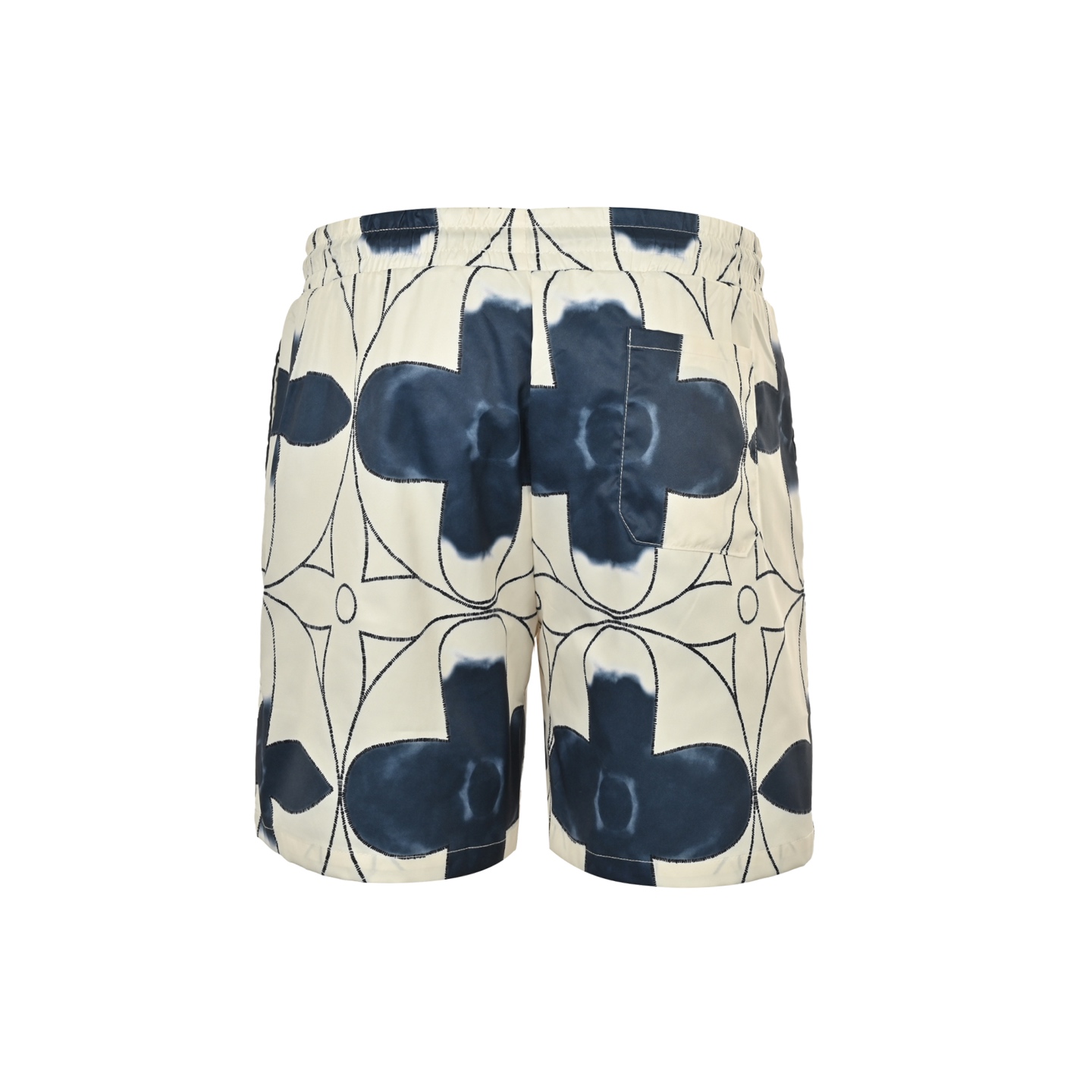 Four-leaf clover ink-dyed shorts