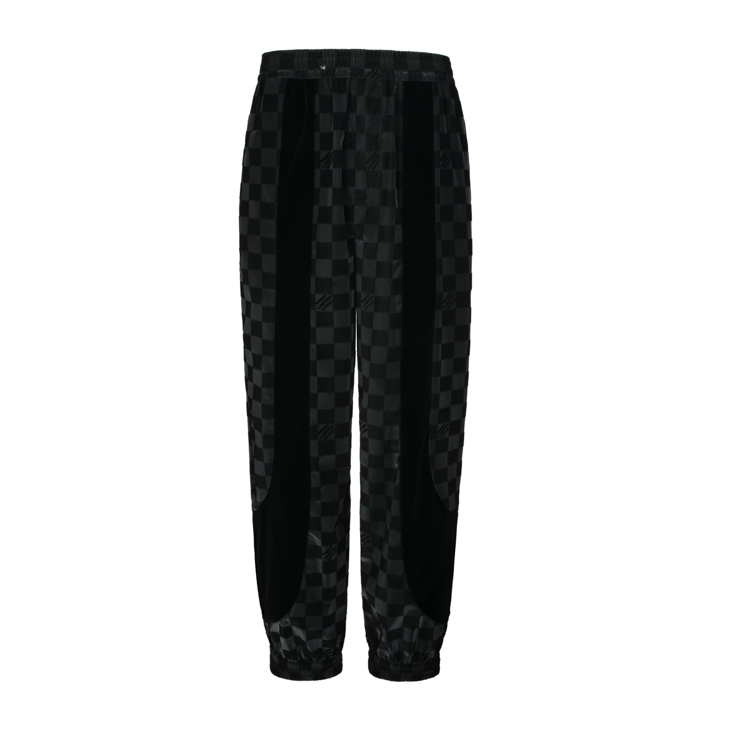 Checkerboard letter flocked pants