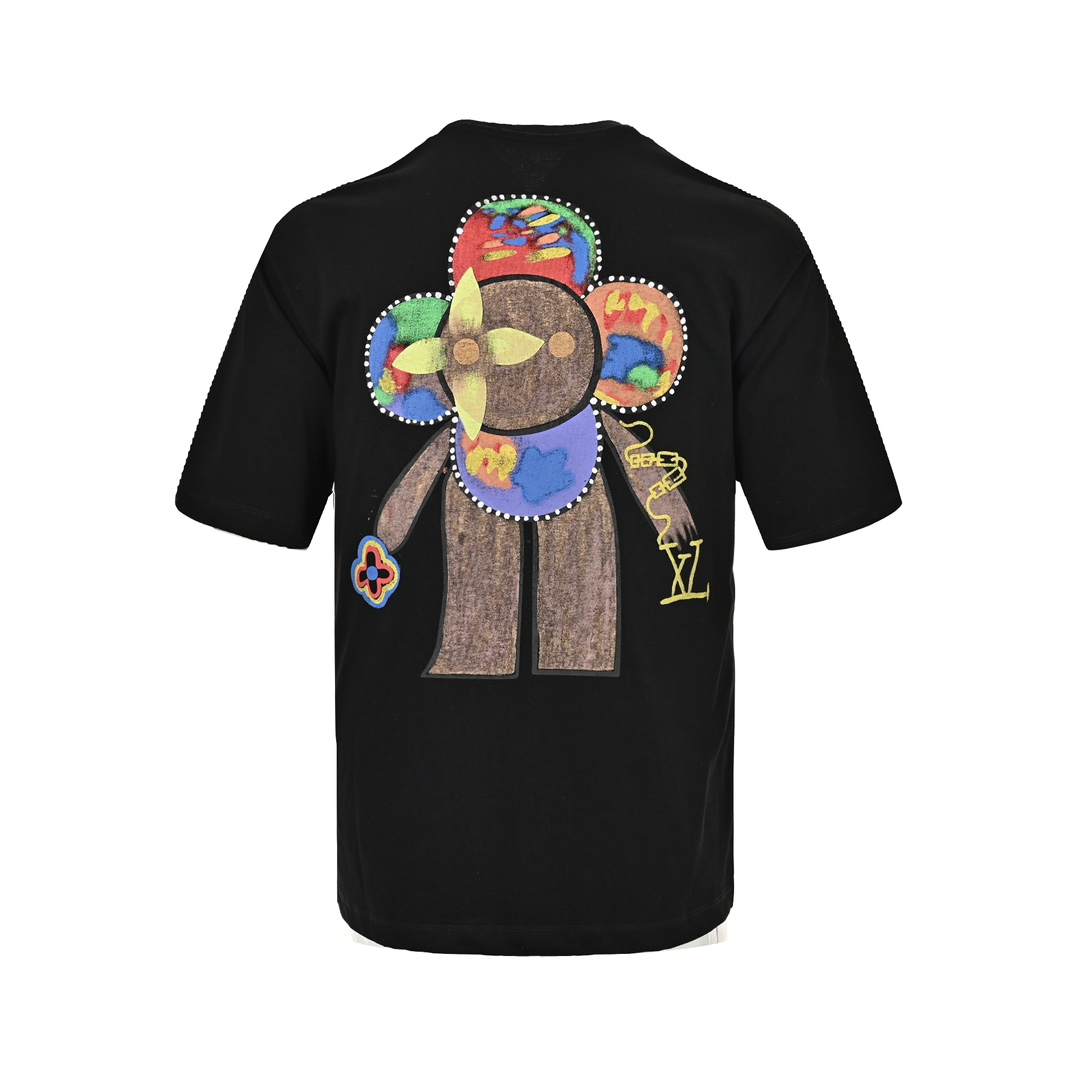 Hand-painted funny print T-shirt