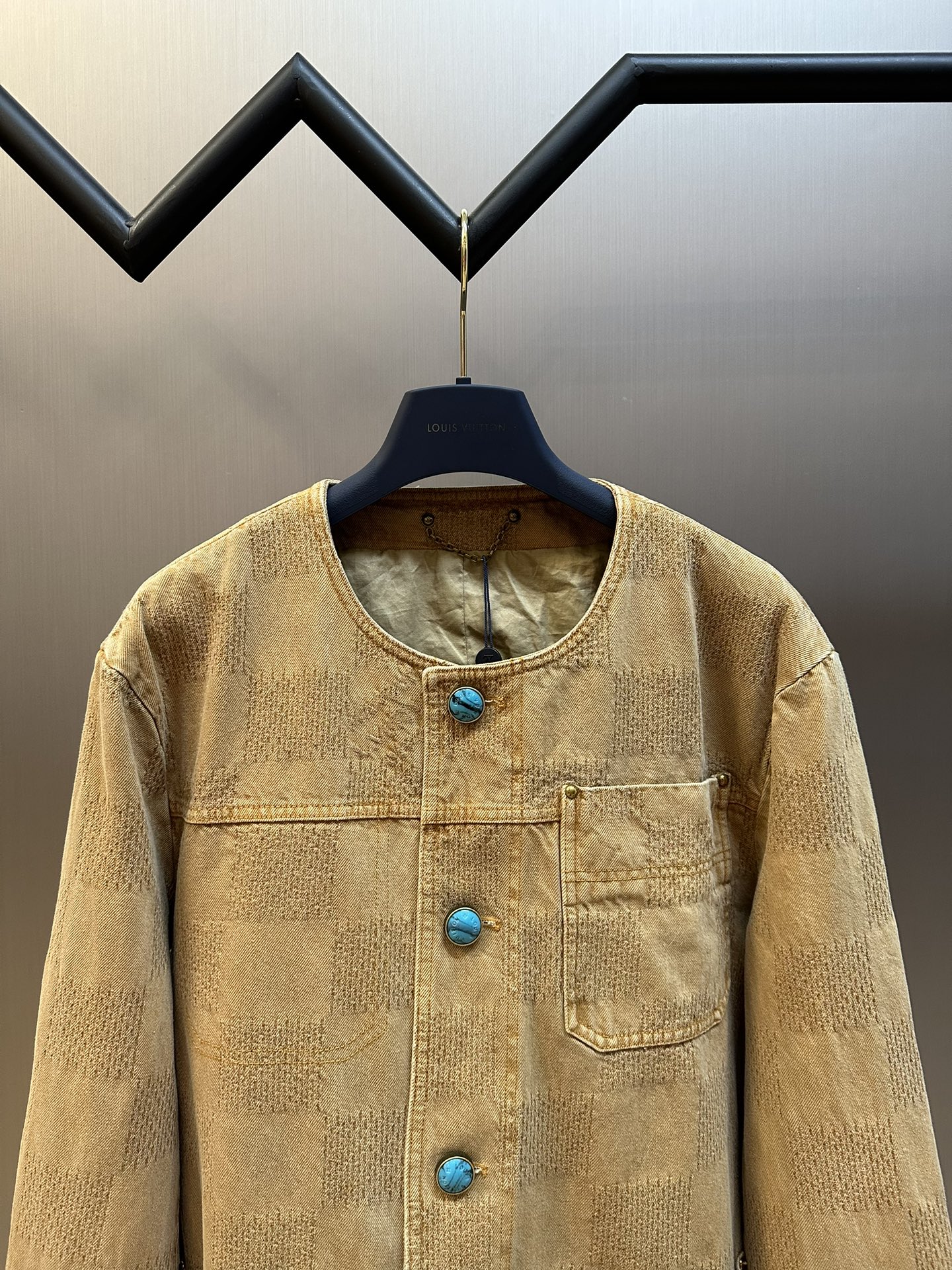 Saddle Checkerboard Denim Jacket