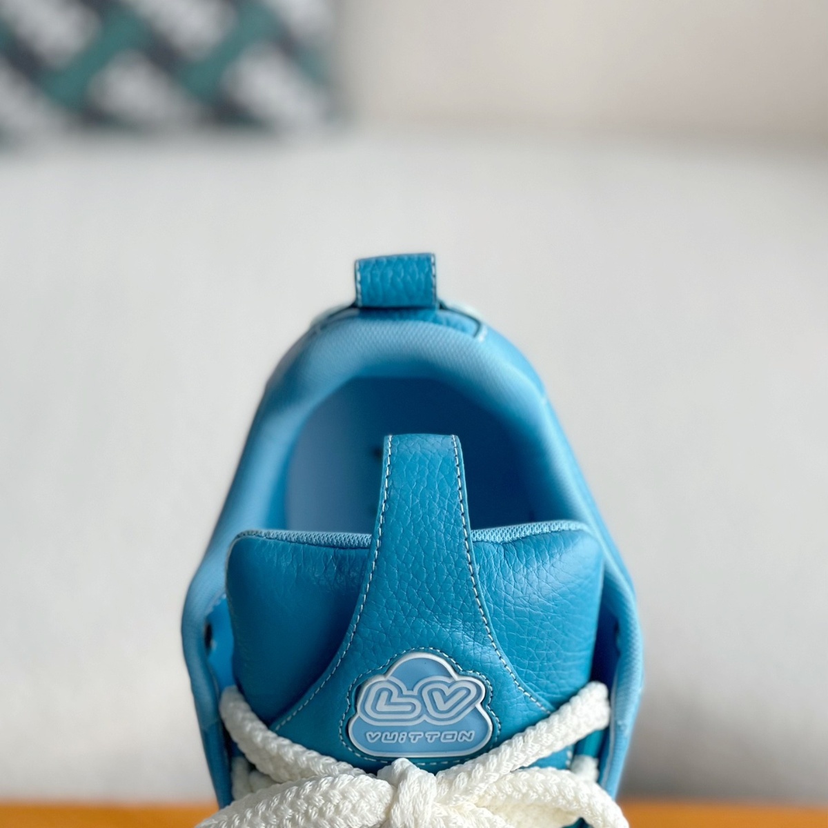 Blue men's sports shoes