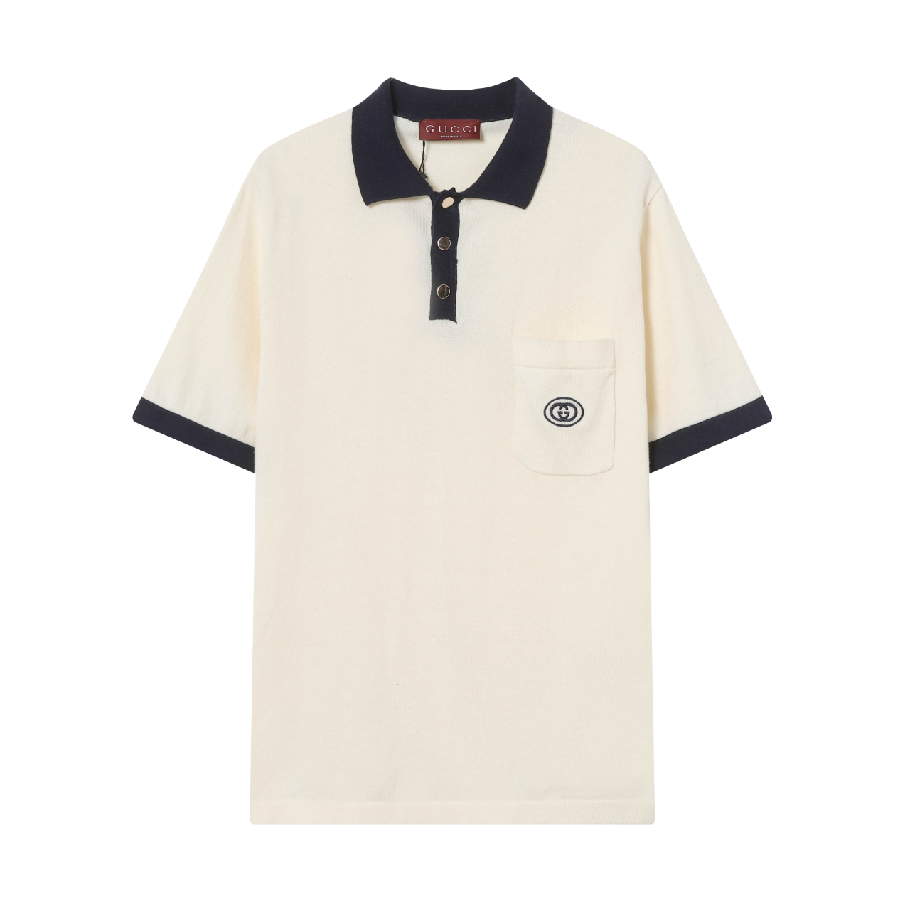 Pocket embroidered small logo knitted Polo