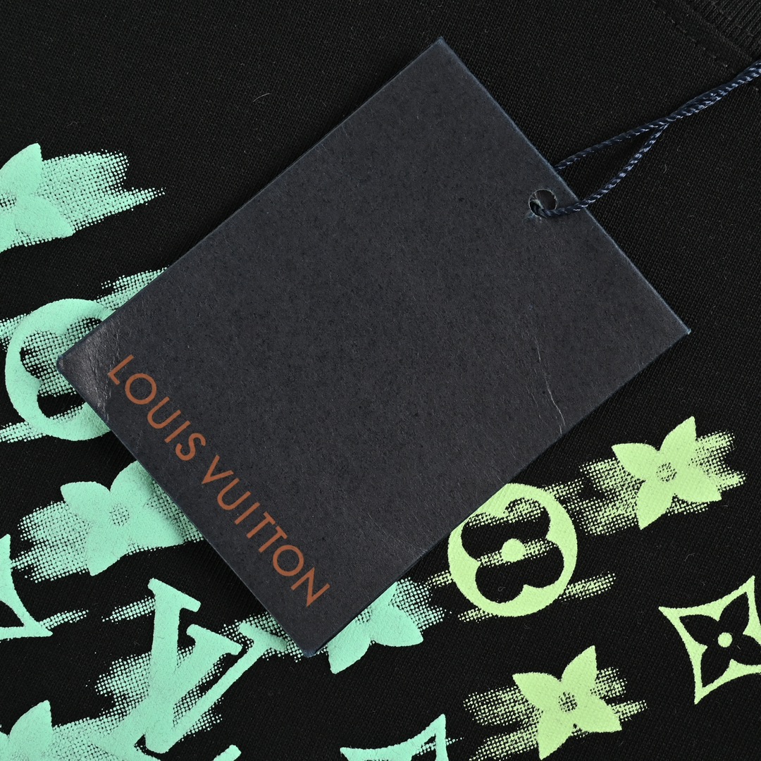 24ss Gradient old flower foam print short sleeve T-shirt