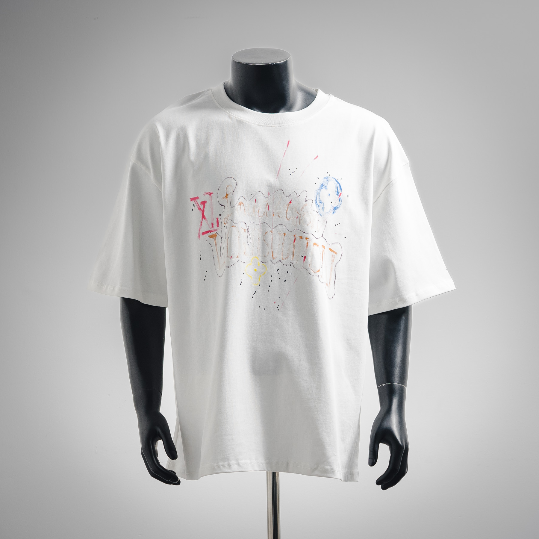 25SS painted letter short-sleeved T-shirt