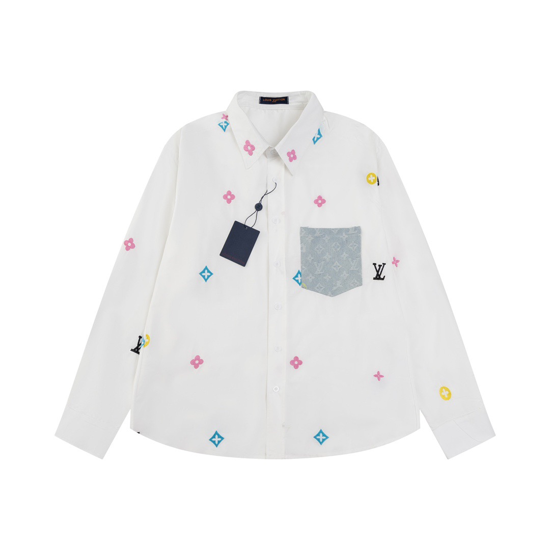 Pocket Patch Embroidered Shirt