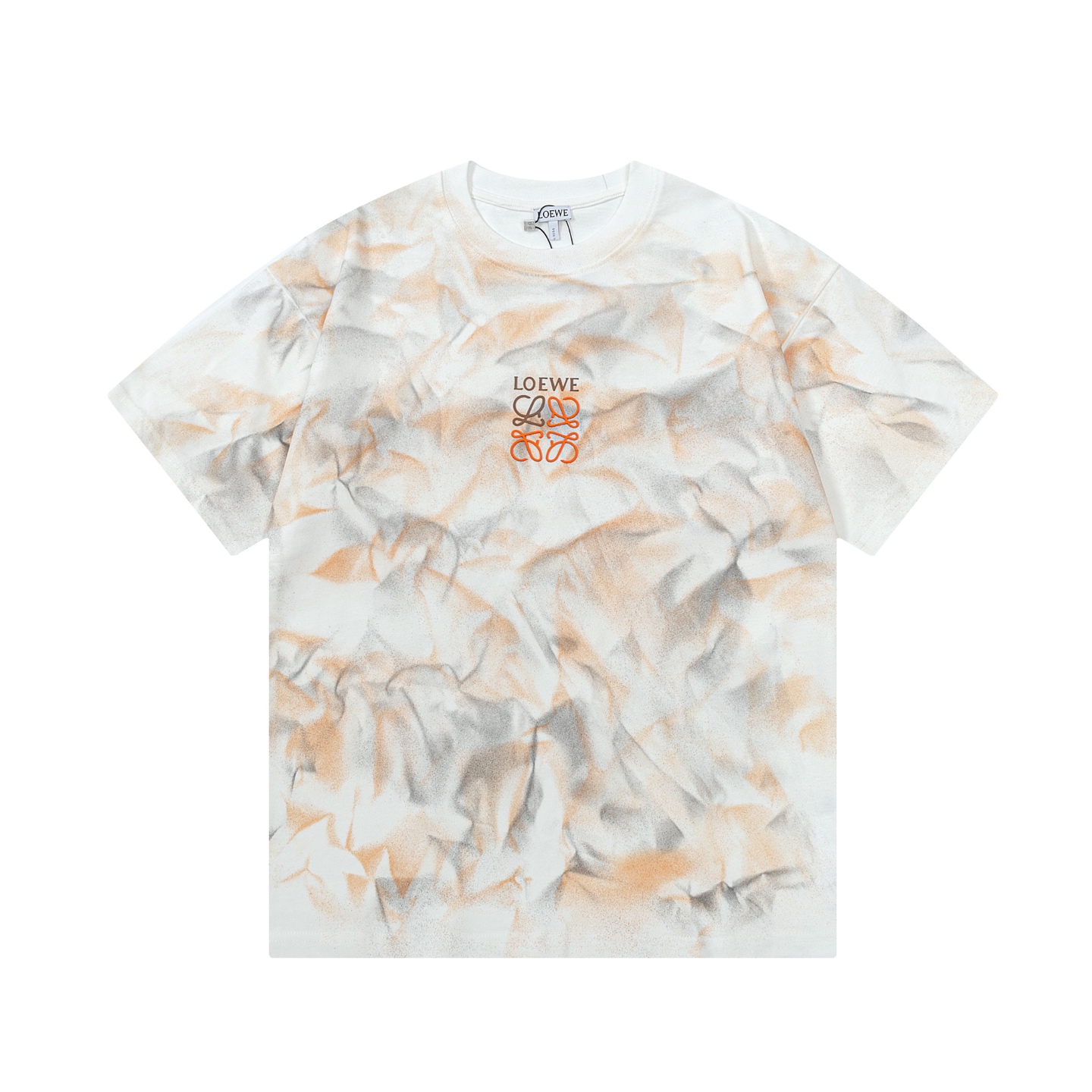 Hand-painted letter embroidery T-shirt