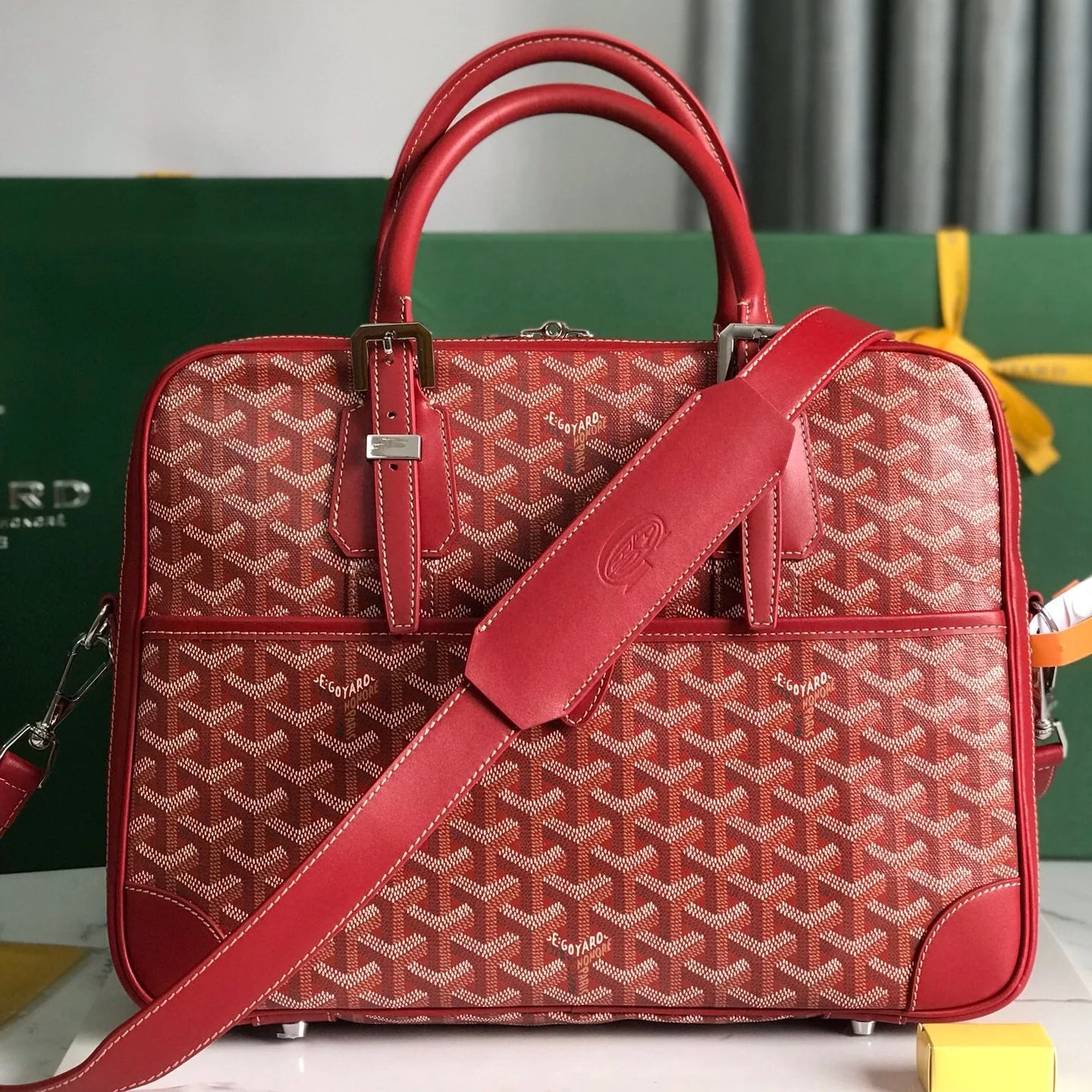 Red Canvas Document Bag