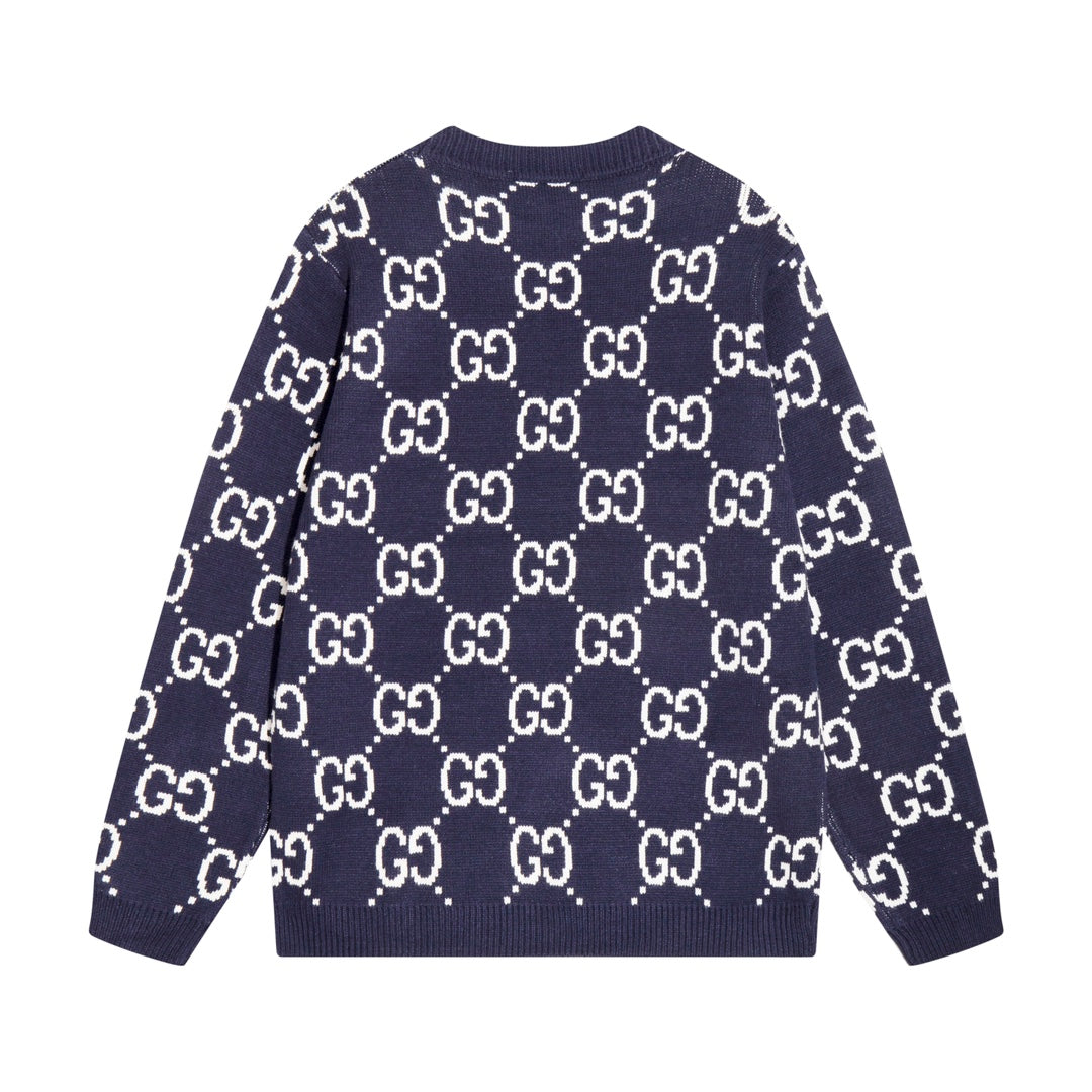 New Alphabet Jacquard Crew-Neck Sweater
