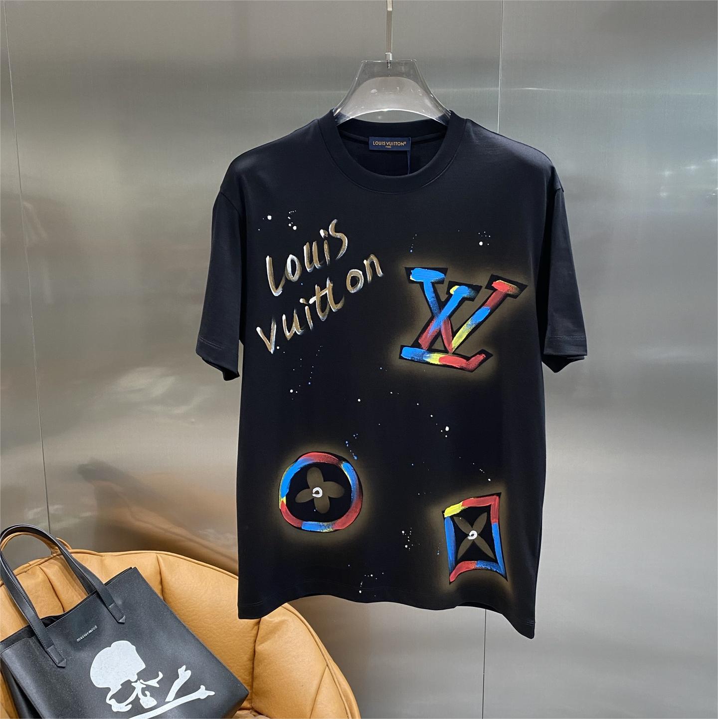 New Summer Graffiti Letter Element Round Neck T-shirt