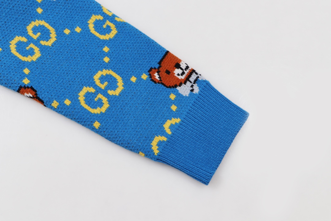 Bear Double G Jacquard Knit Sweater