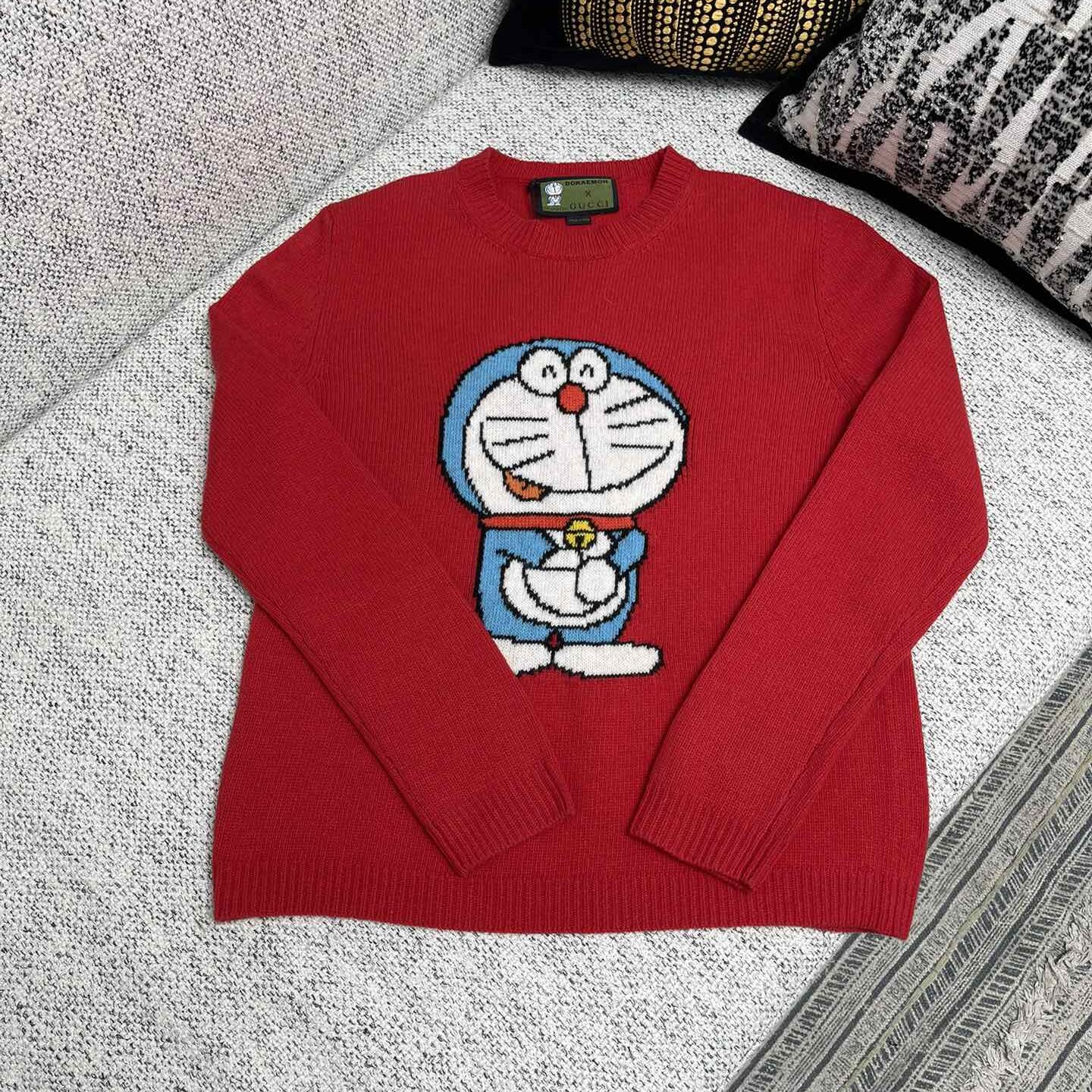 Cartoon Intarsia Loose Long-Sleeved Sweater