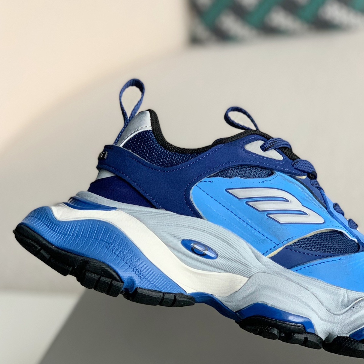 Balenciaga Cargo Sneakers in Blue/White