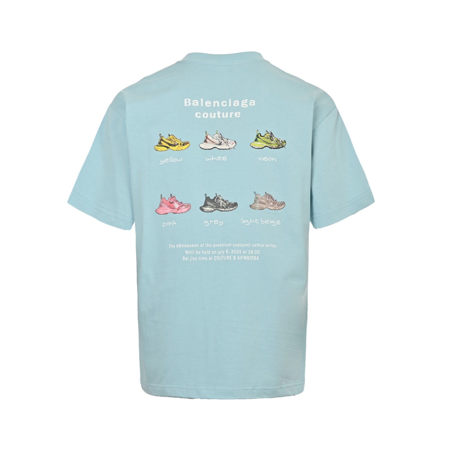 25ss Daddy Shoes Letter Print Short Sleeve T-shirt