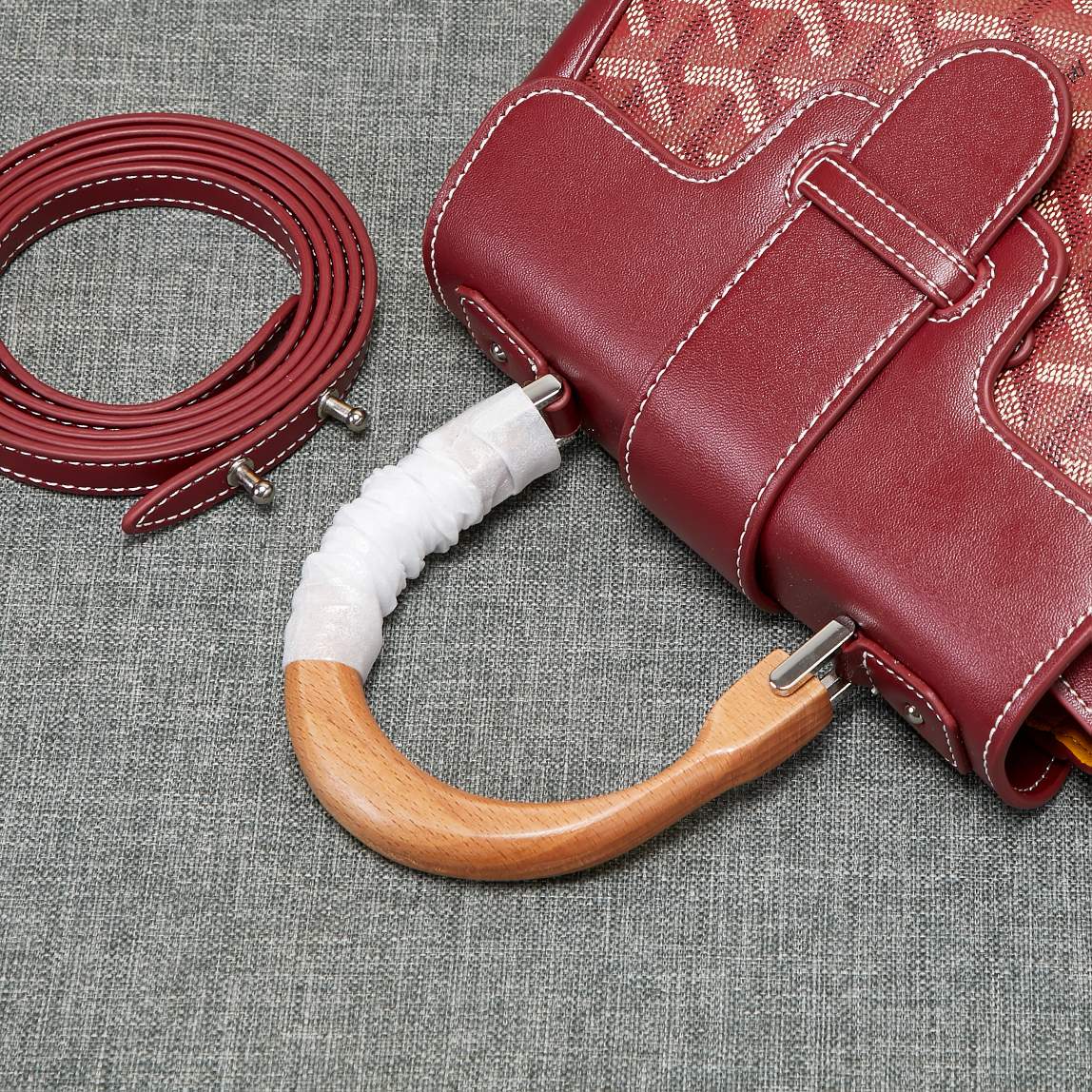 Mini Bag Burgundy Canvas