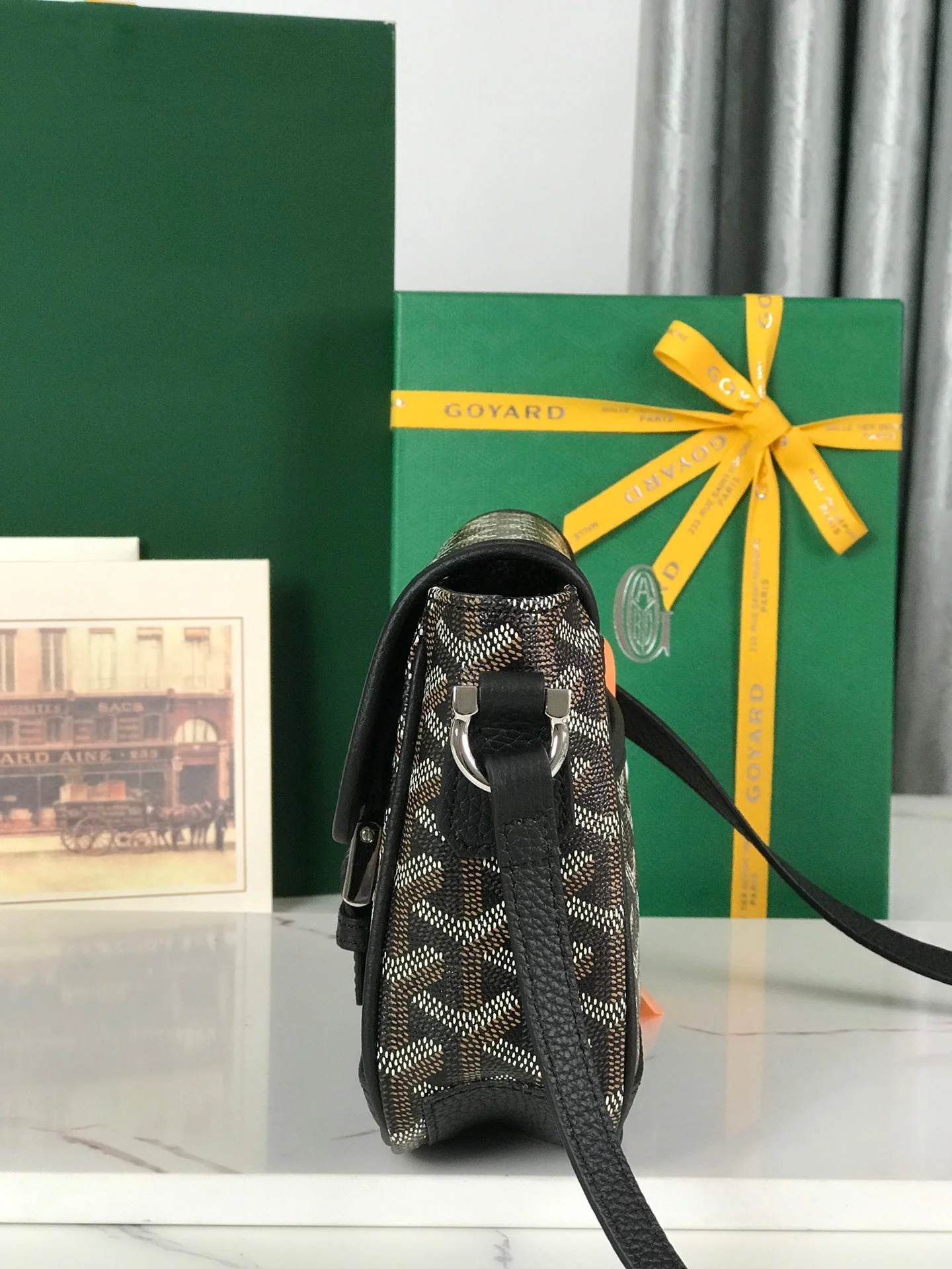 Black legant Canvas and Lambskin