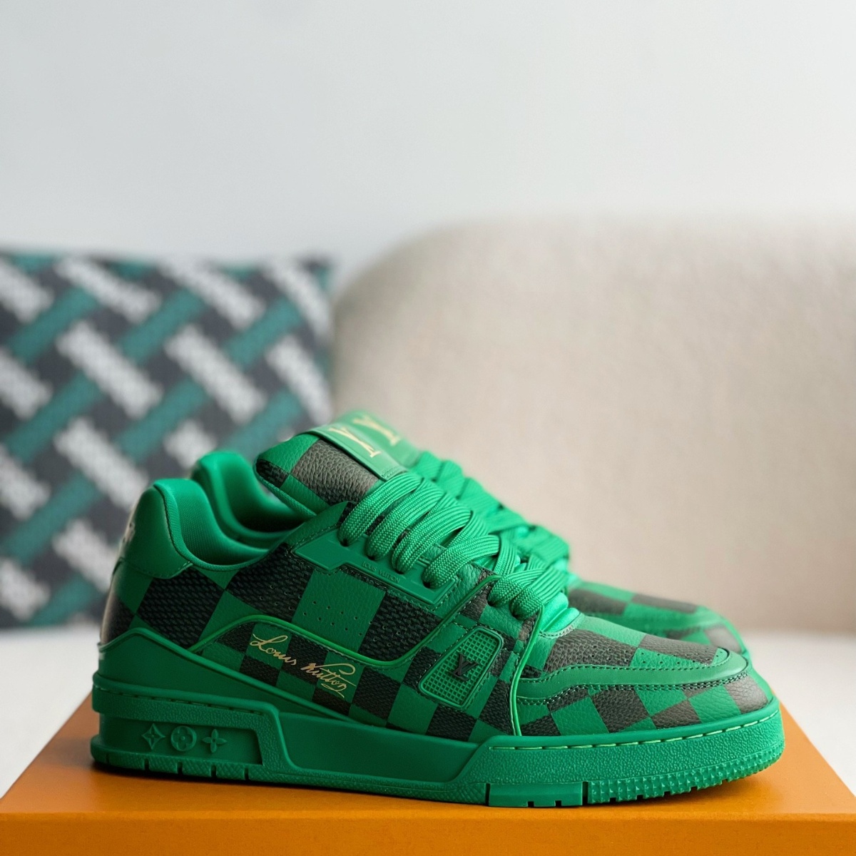 Trainer Sneaker Damier Pop Green