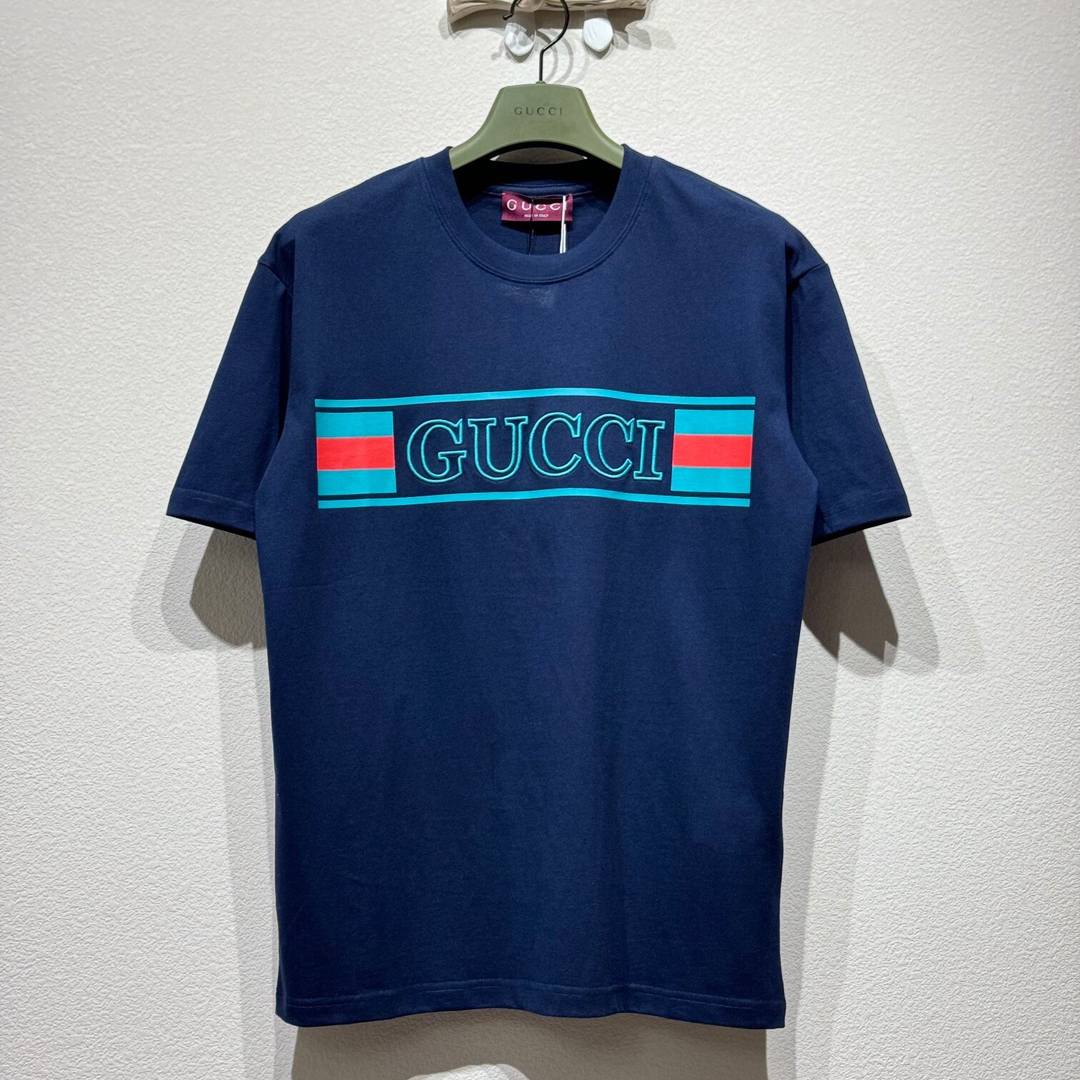 Classic Two-Tone Embroidered T-shirt